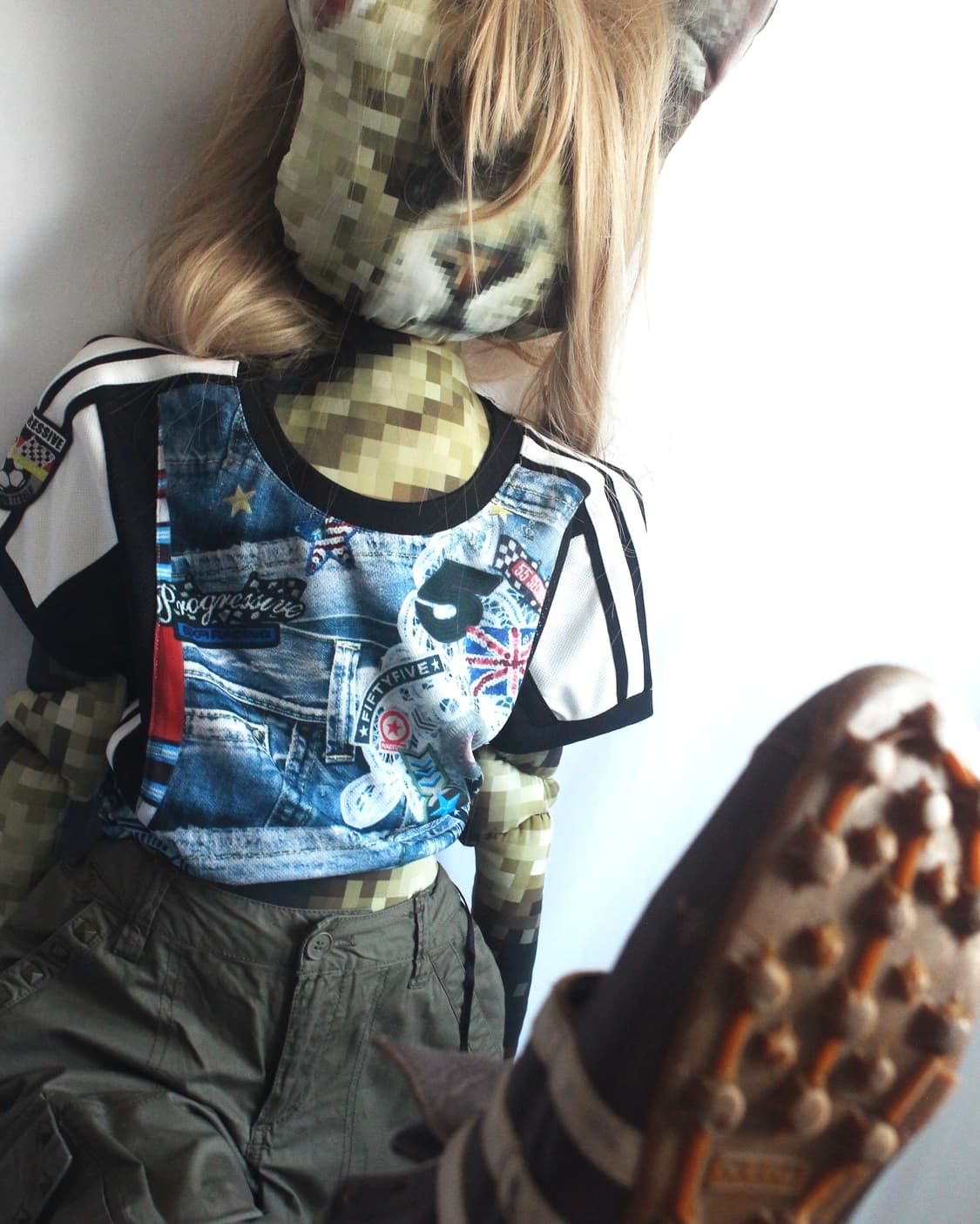 EXR Y2K football patch sporty top 상품이미지5