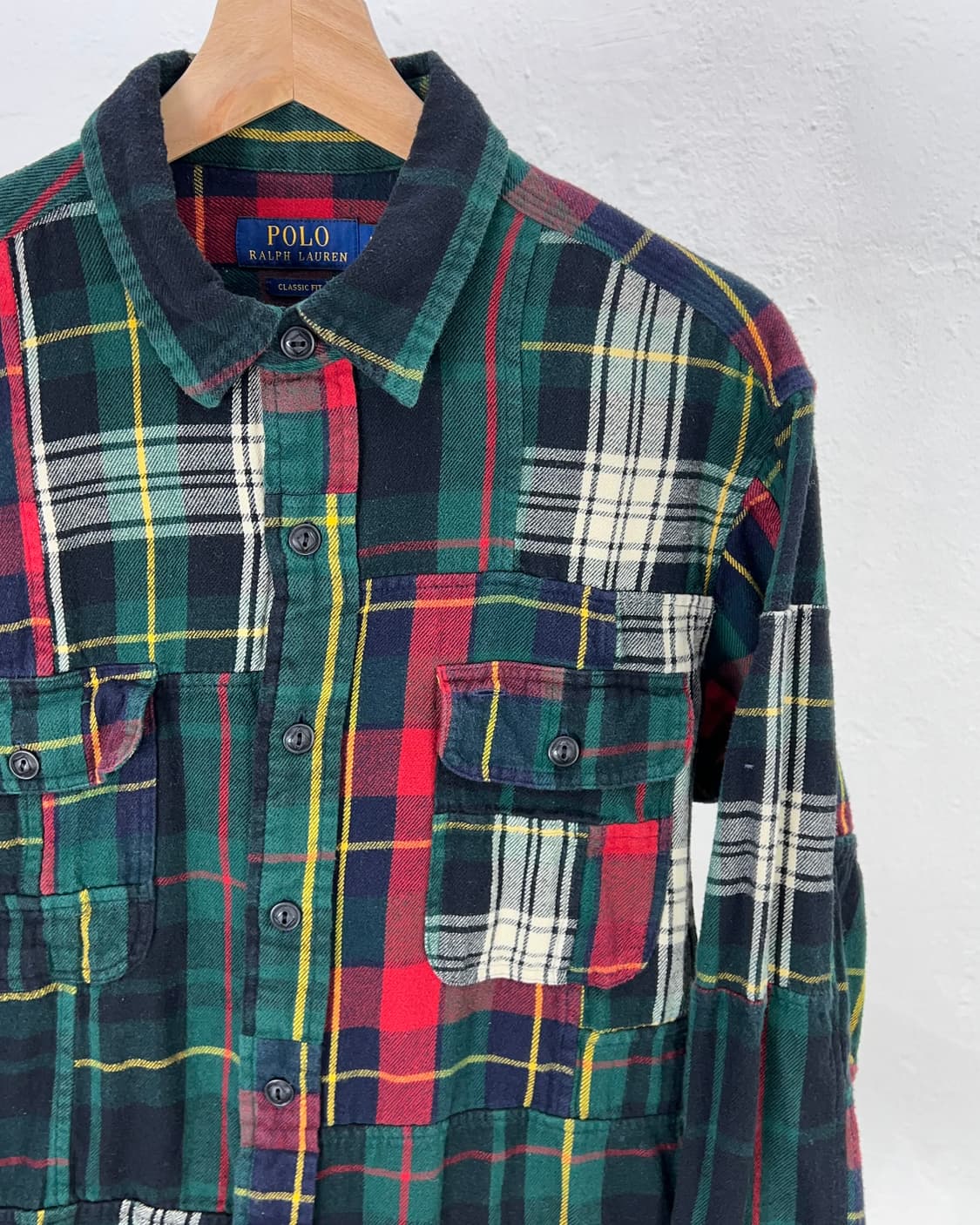 폴로 랄프로렌 믹스 패치워크 클래식 핏 코튼 셔츠 상품이미지3