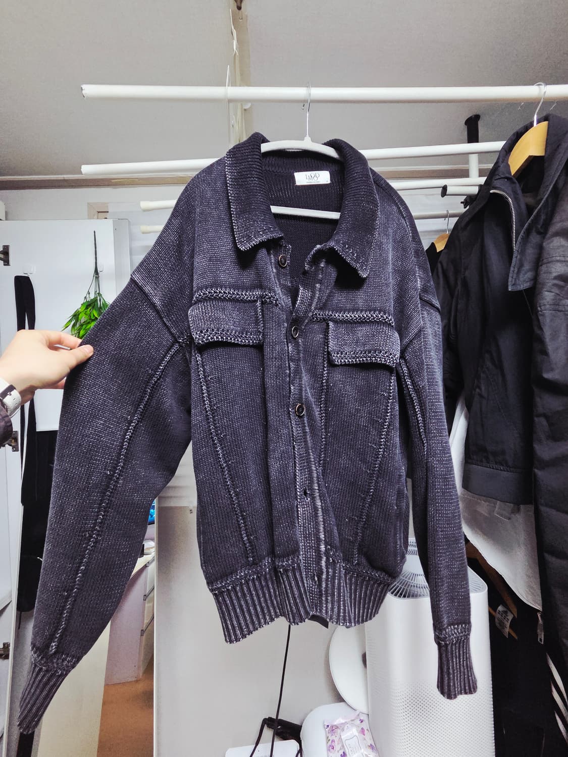 LMood 트러커 스톤 워시드 가디건 자켓 48 상품이미지3