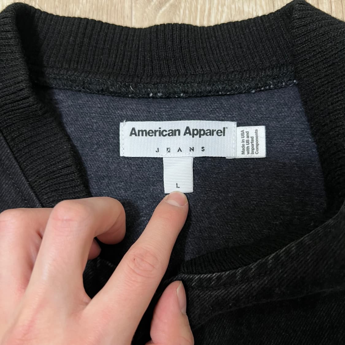 아메리칸어패럴 남성 데님 블루종 자켓 L/100  상품이미지4