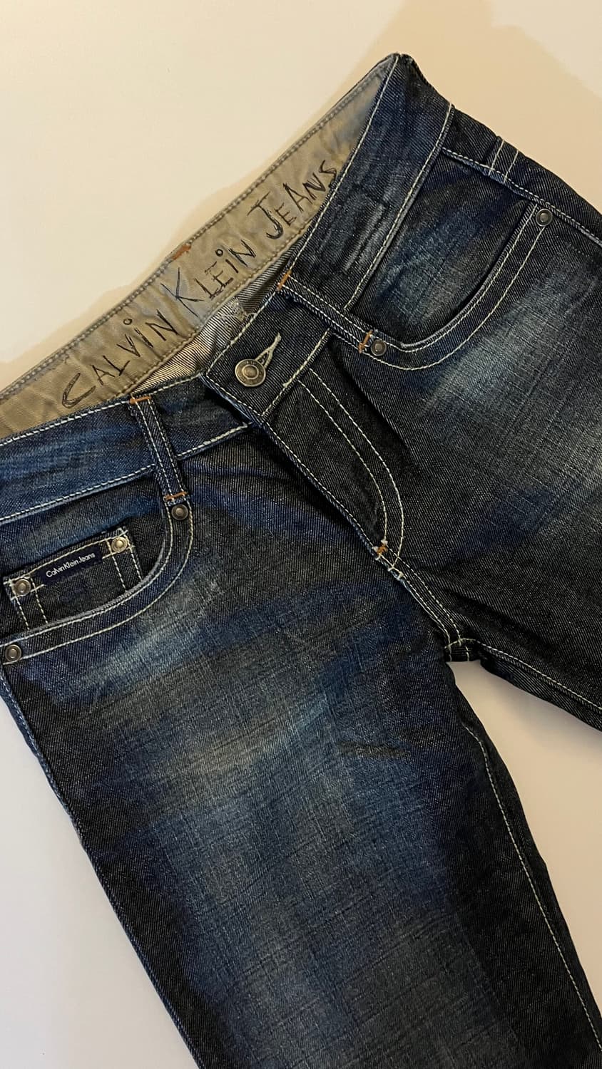 캘빈클라인 로우라이즈 워싱 데님 팬츠 상품이미지2