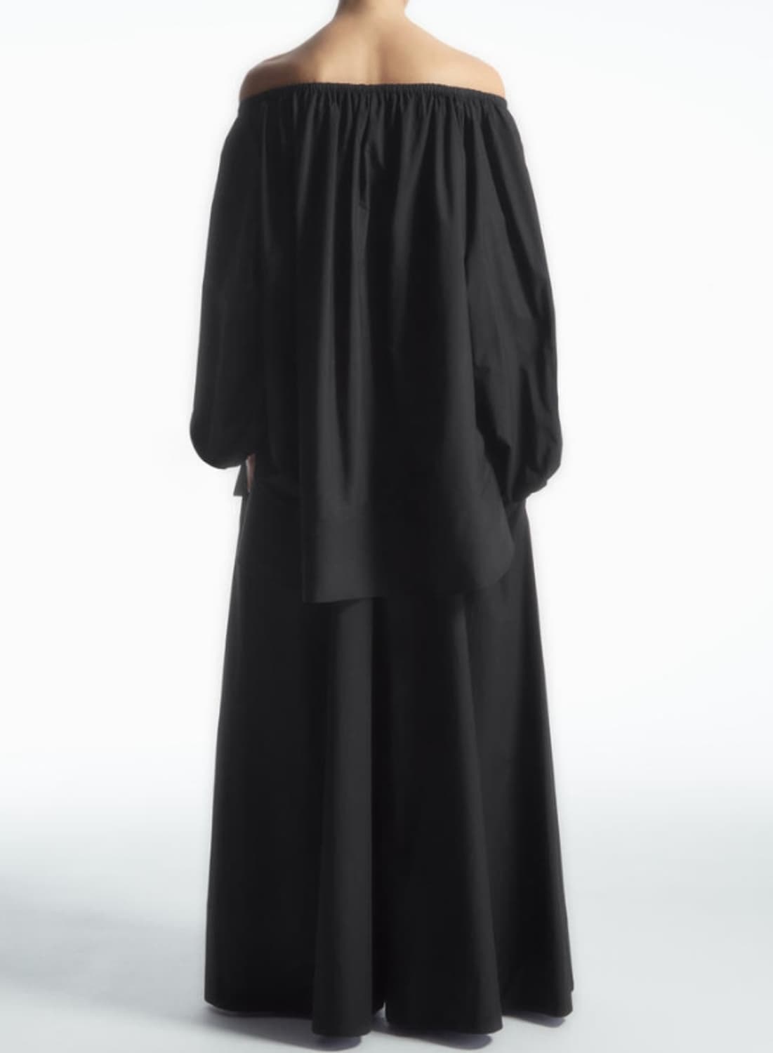 코스 블랙 개더드 와이드 팬츠 GATHERED WIDE-LEG 상품이미지7