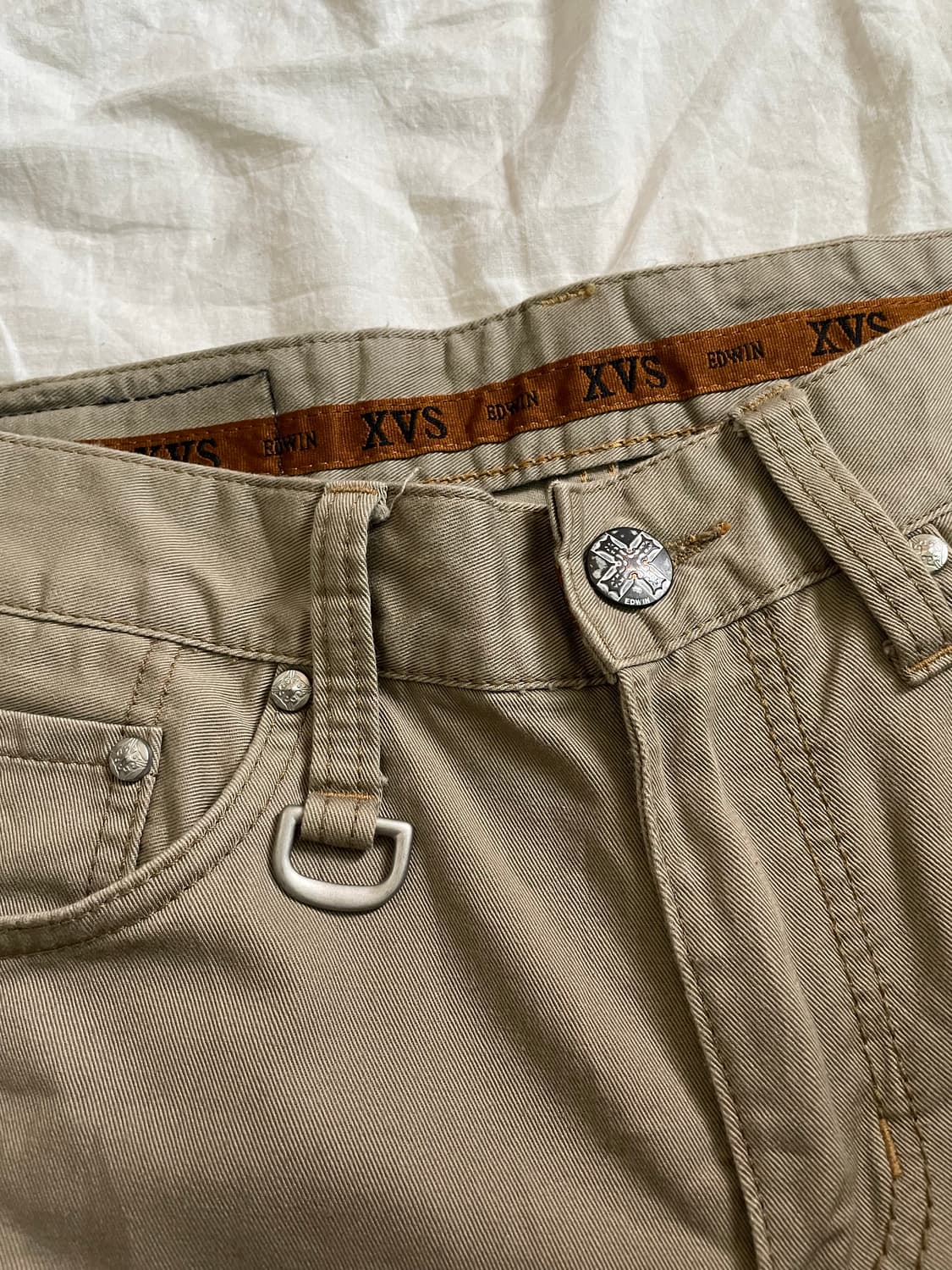 EDWIN XVS 빈티지 베이지 팬츠 상품이미지5