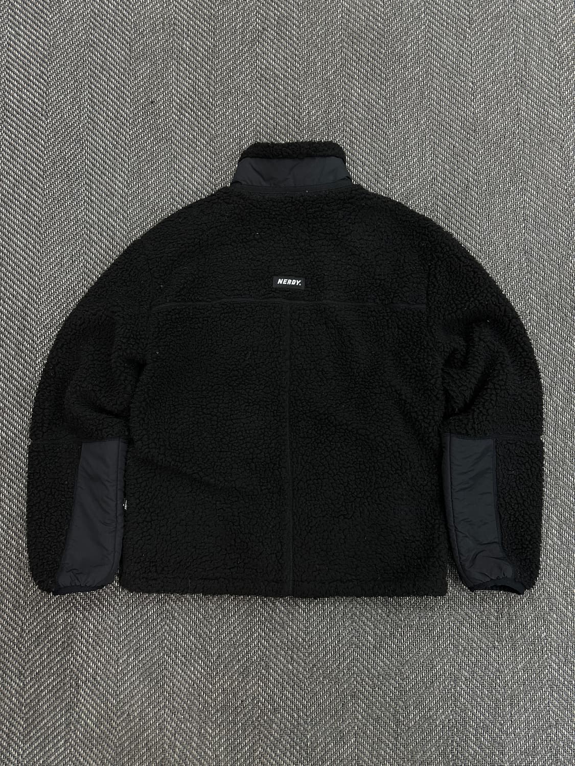 널디 뽀글이 플리스 집업 블랙 상품이미지7