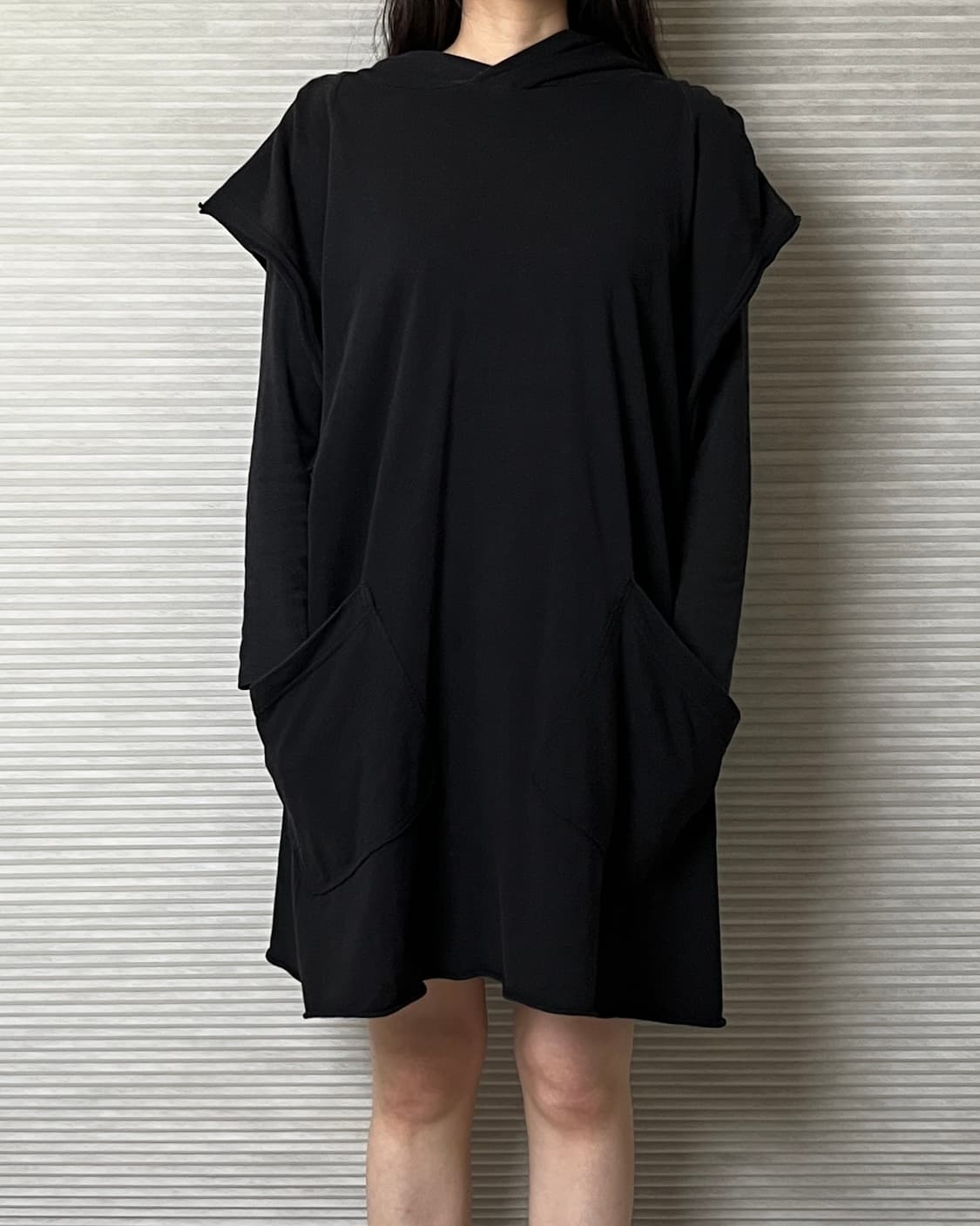 요지야마모토 슬리브리스 후드 원피스 y’s yohji yamamoto 상품이미지2