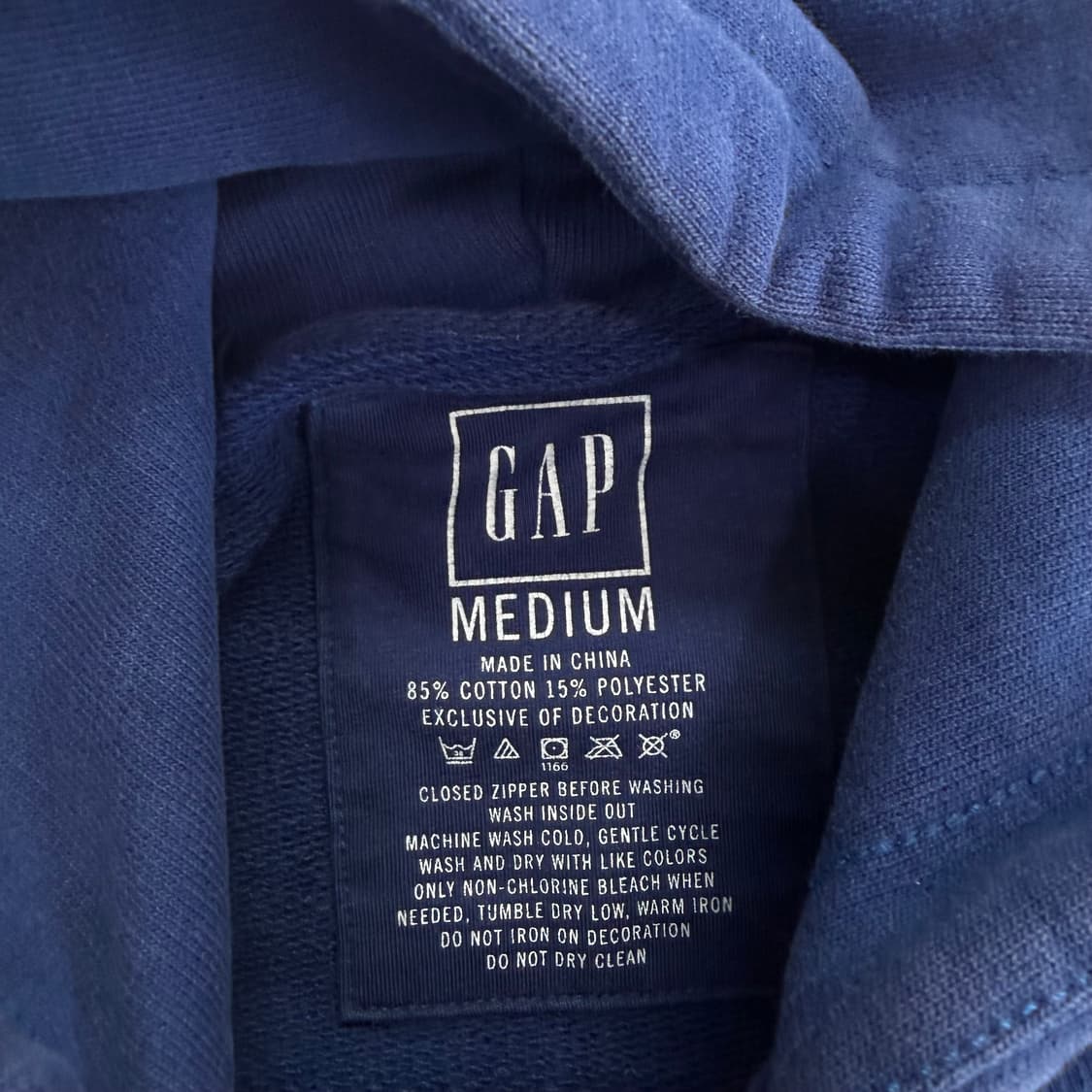 Gap 갭 그레이로고 블루 후드집업  상품이미지5