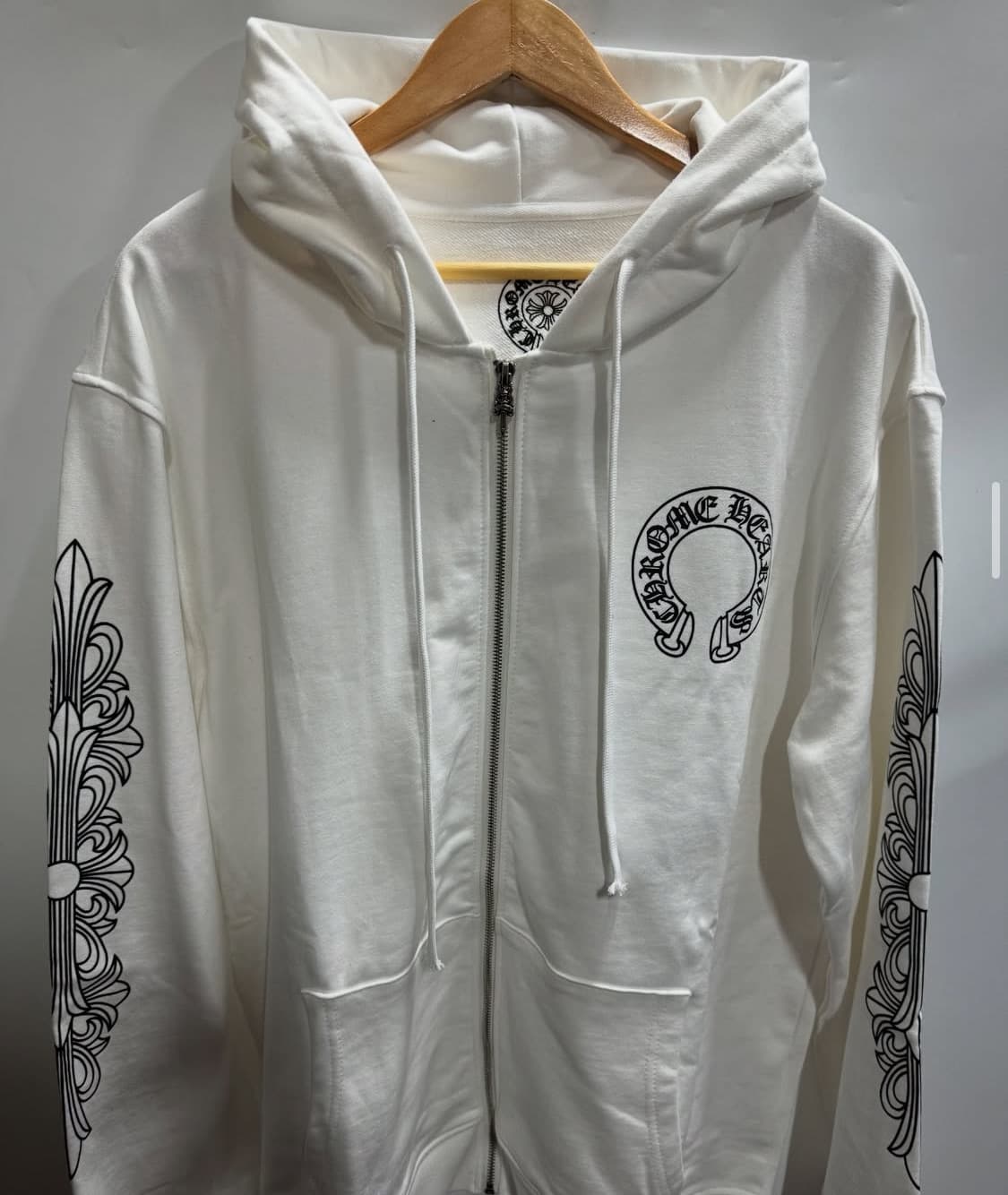 크롬하츠 홀스슈 빅로고 후드집업 상품이미지1