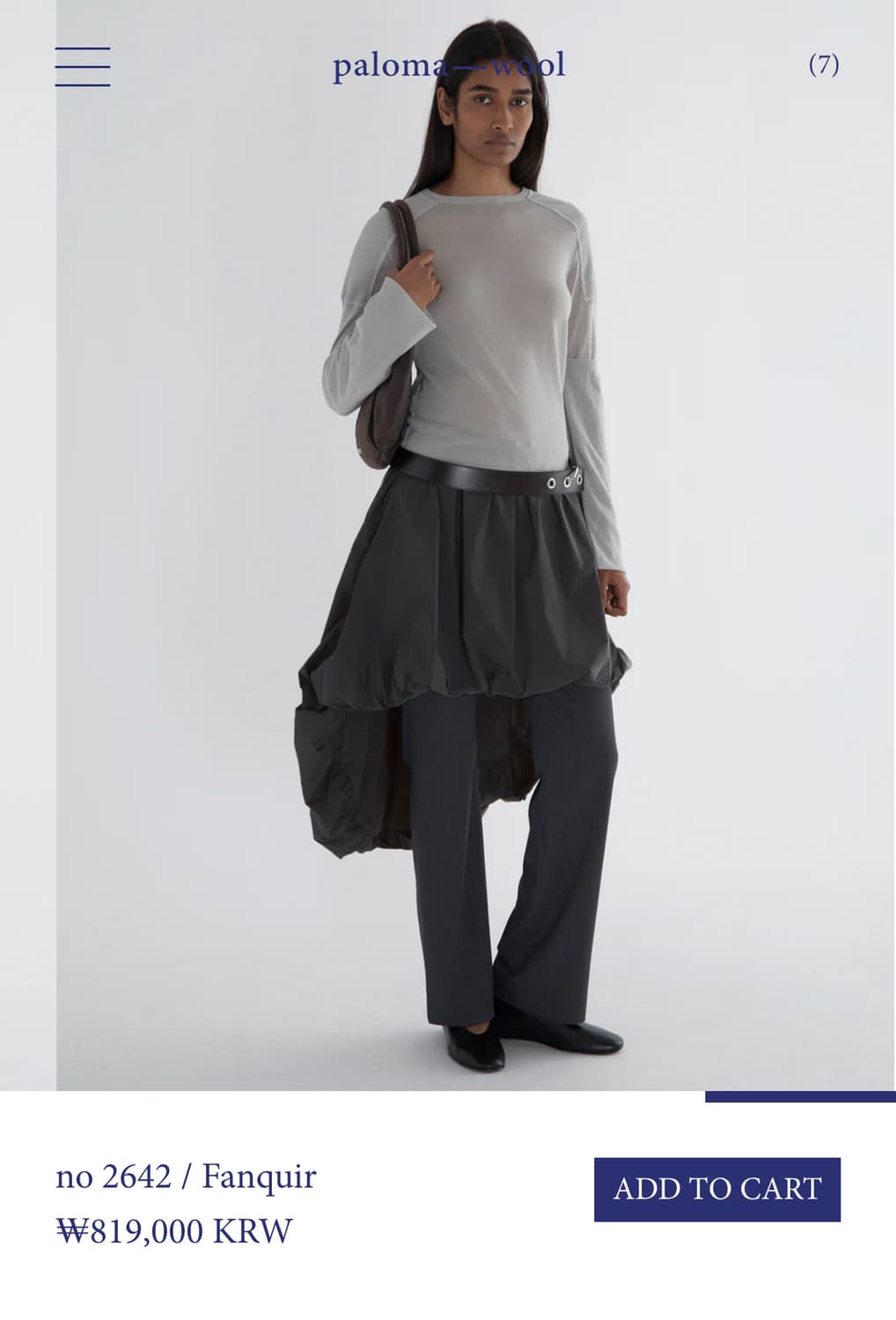 [36,38]팔로마울 Fanquir 비대칭 퍼프 스커트 상품이미지7