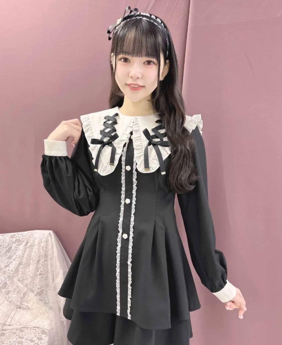 로지타 레이스업 셋업 지뢰계 상품이미지1