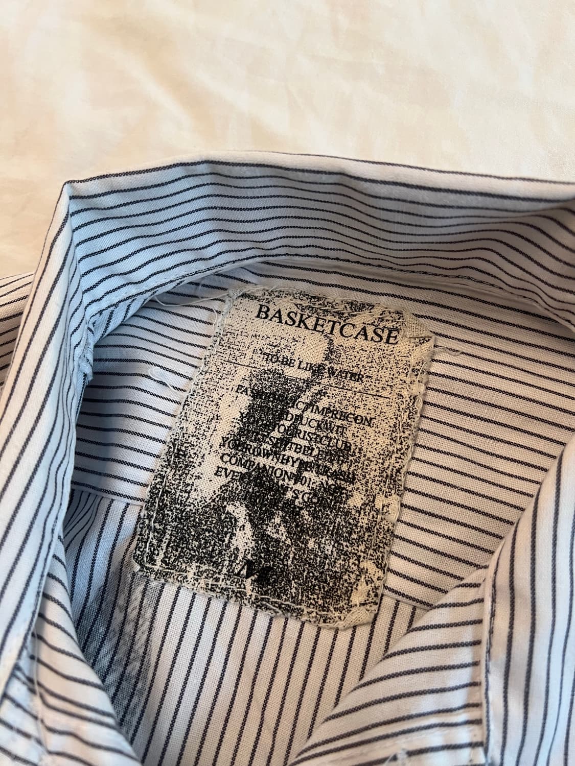 BASKETCASE 프린팅 백로고 크롭 반팔 셔츠 M 상품이미지5