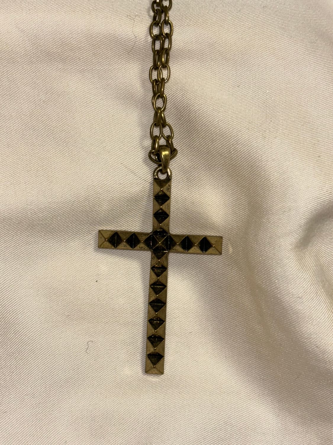 앤틱골드 십자가 스터드 목걸이 y2k 오네갸루 와투케 빈티지 상품이미지1