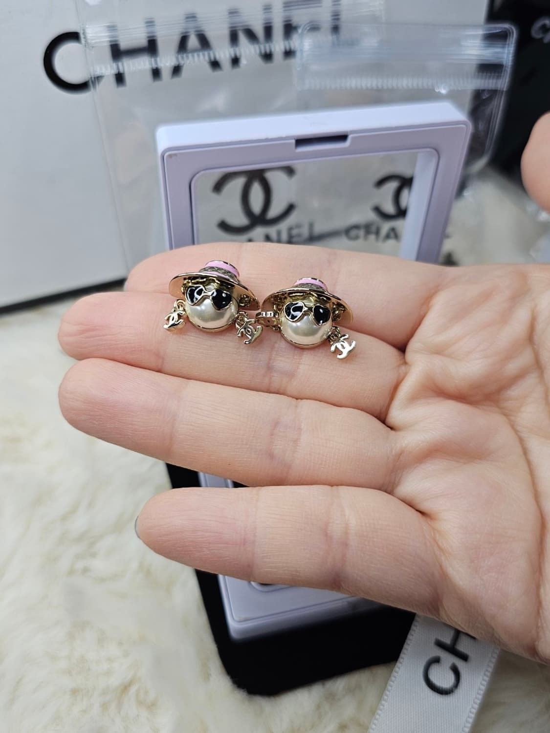 빈티지 핑크 샤넬 귀걸이2 상품이미지6