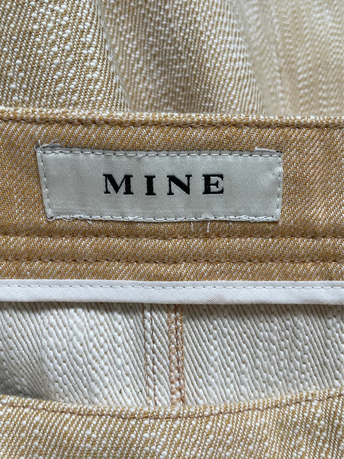 MINE 베이지 텍스처 롱 스커트 64-94 상품이미지4
