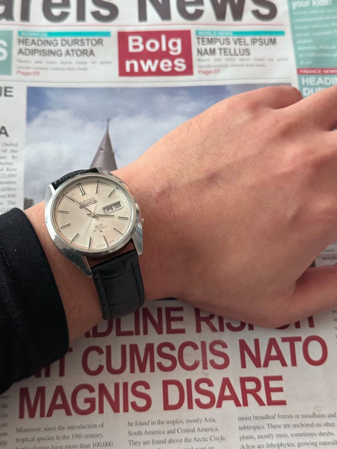 세이코 Seiko 5 Actus 데이 데이트 오토매틱  상품이미지4