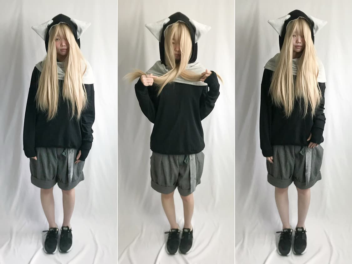 Winter wool belted half roll-up pants 상품이미지3