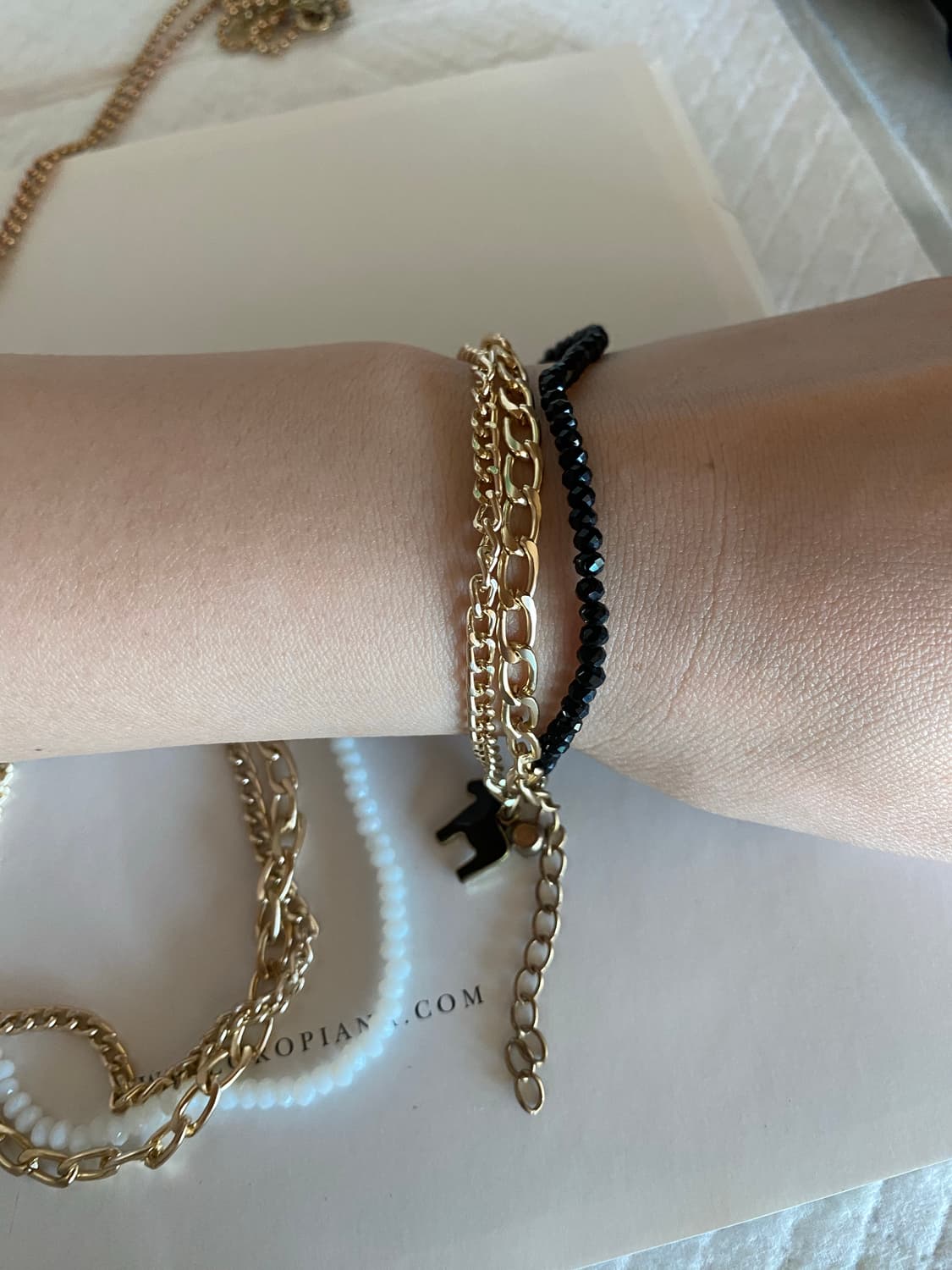 부엉이 목걸이 + 팔찌 2종 세트 상품이미지3