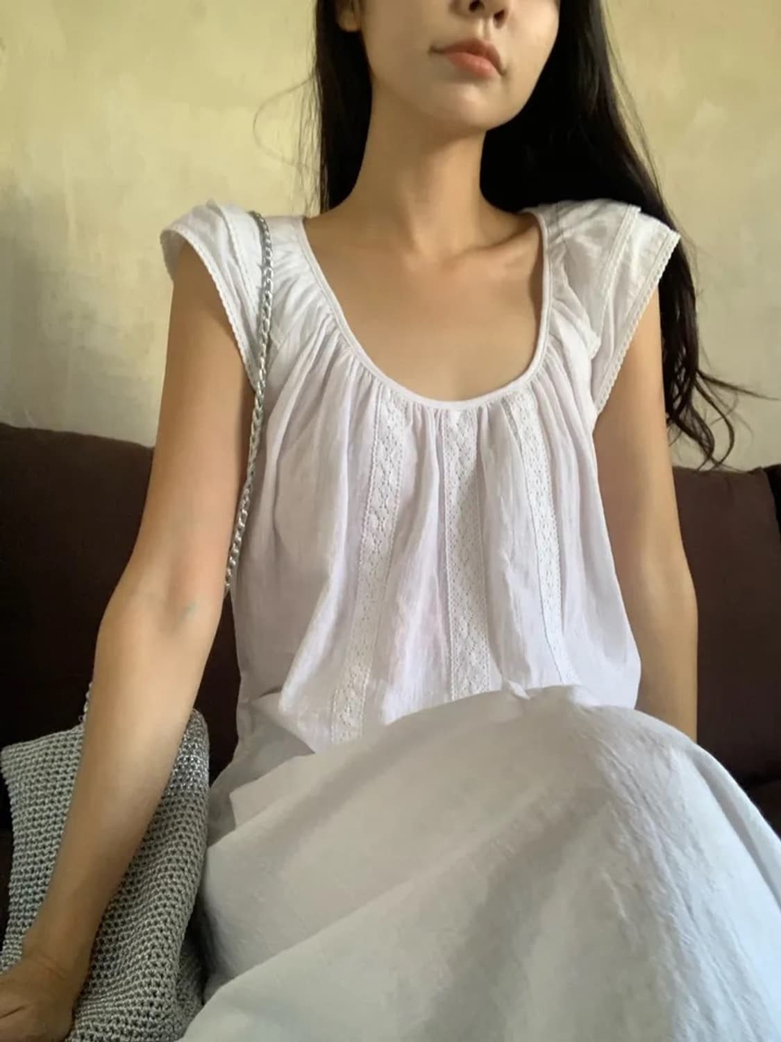 비스포크우먼 모리걸 가든 레이스 린넨 롱원피스 상품이미지4