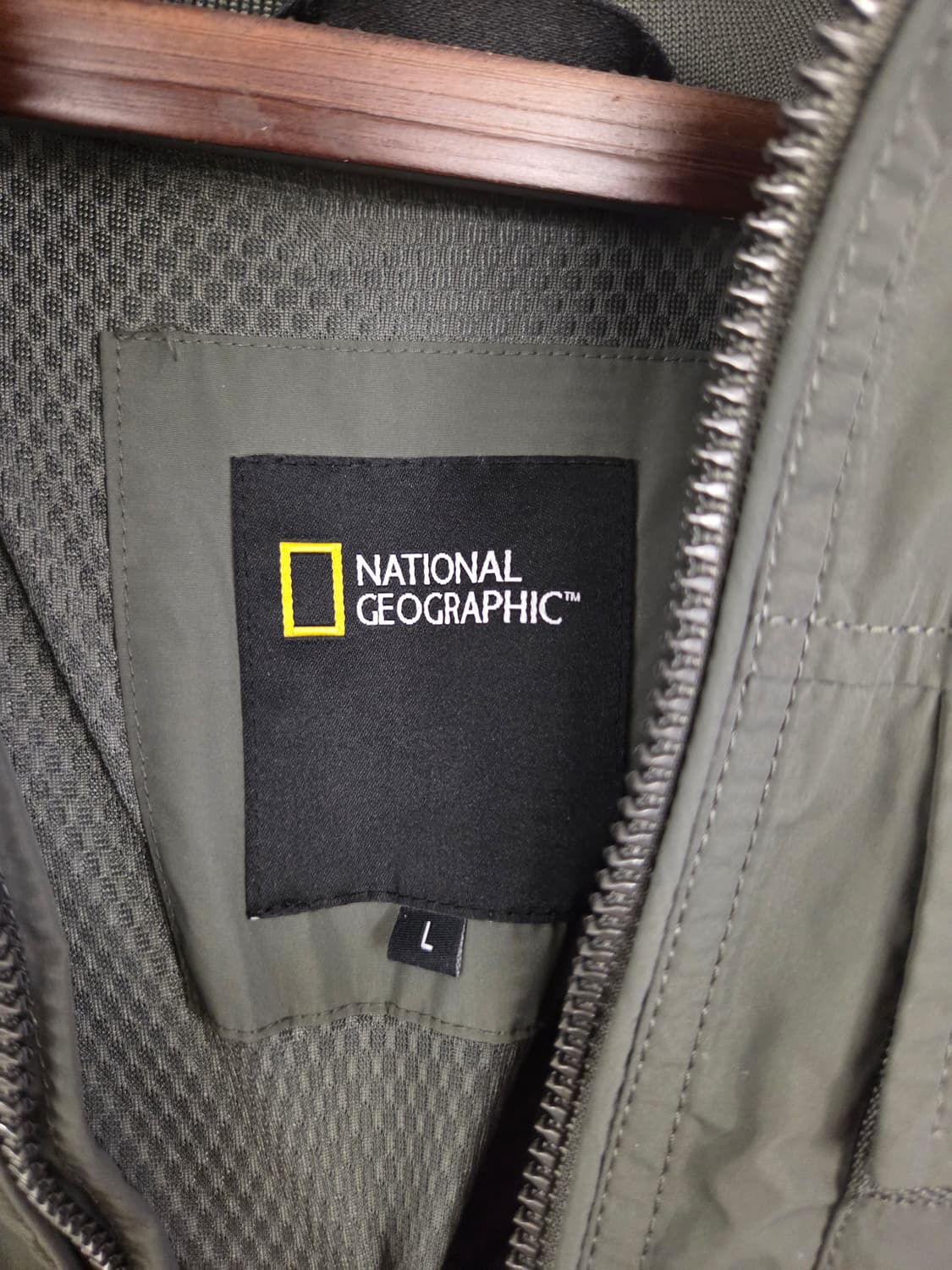내셔널지오그래픽 카키색 봄버 자켓 L 상품이미지7