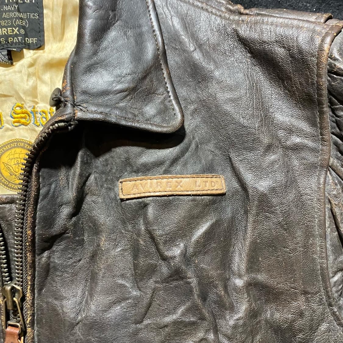 아비렉스 A-2 가죽 봄버 자켓 상품이미지4