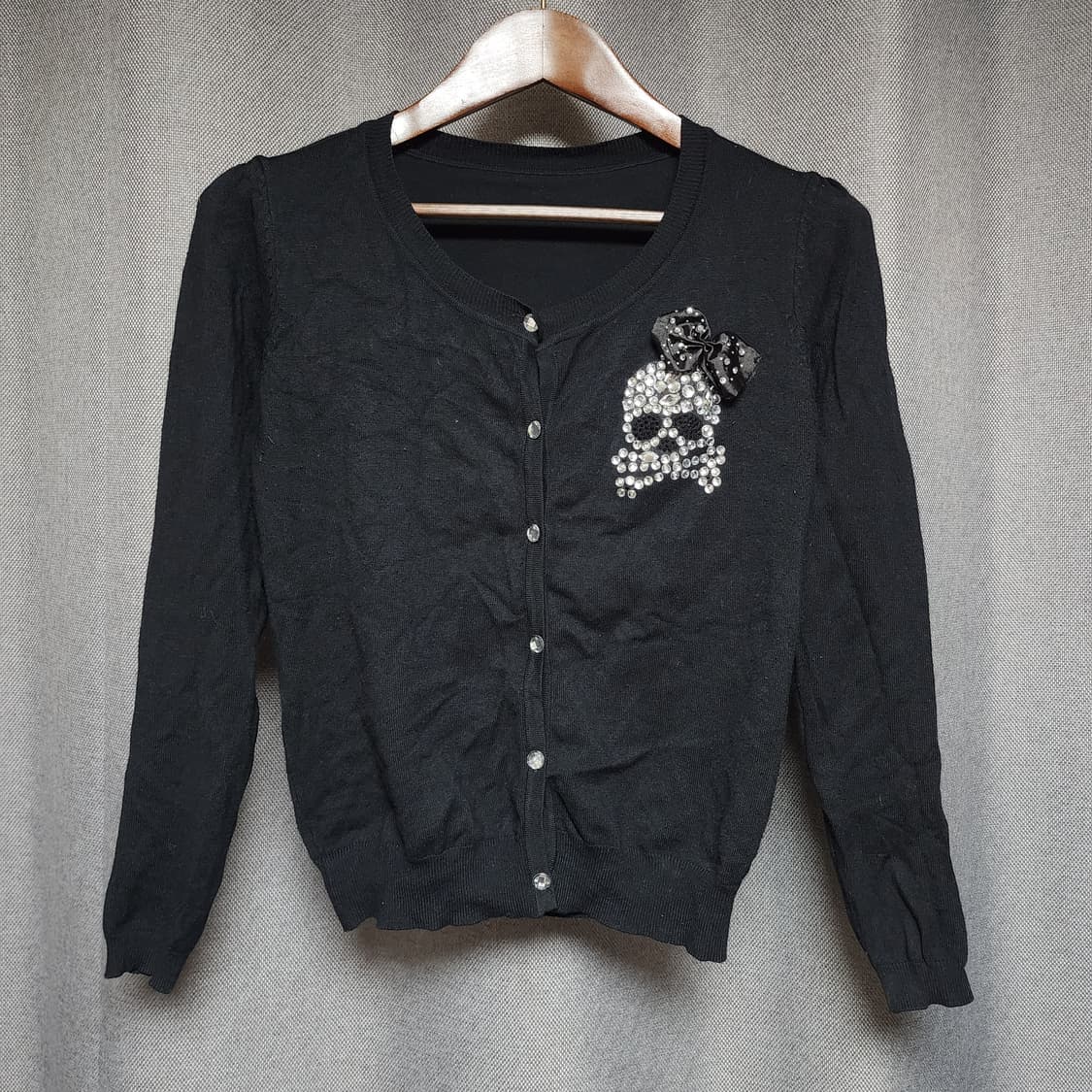 스컬 큐빅 Y2k갸루 가디건 상품이미지3