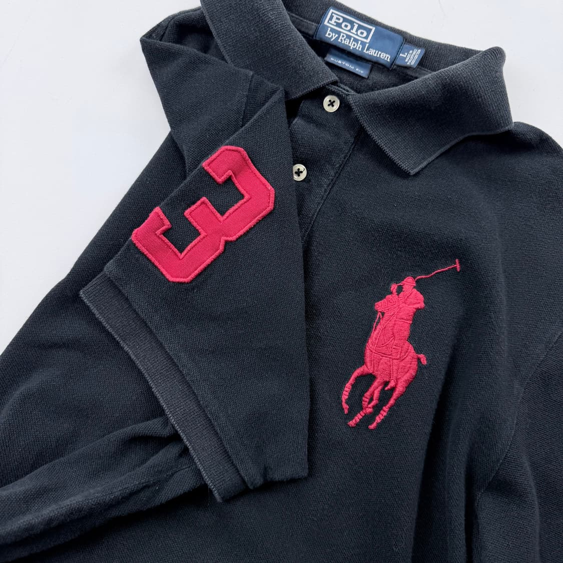폴로 빅포니 블랙 레드 반팔 상품이미지4