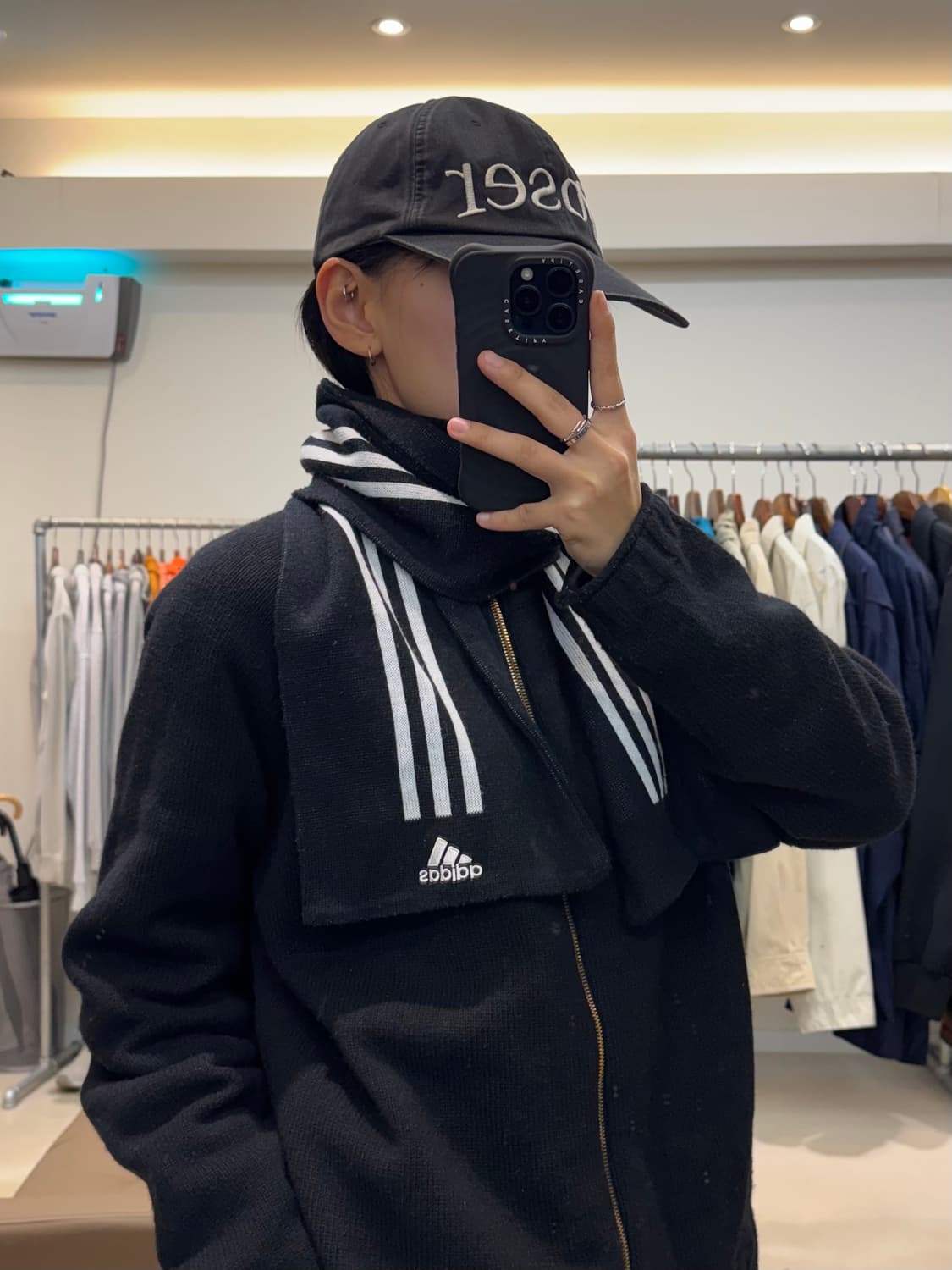 아디다스 삼선 니트 머플러 상품이미지5