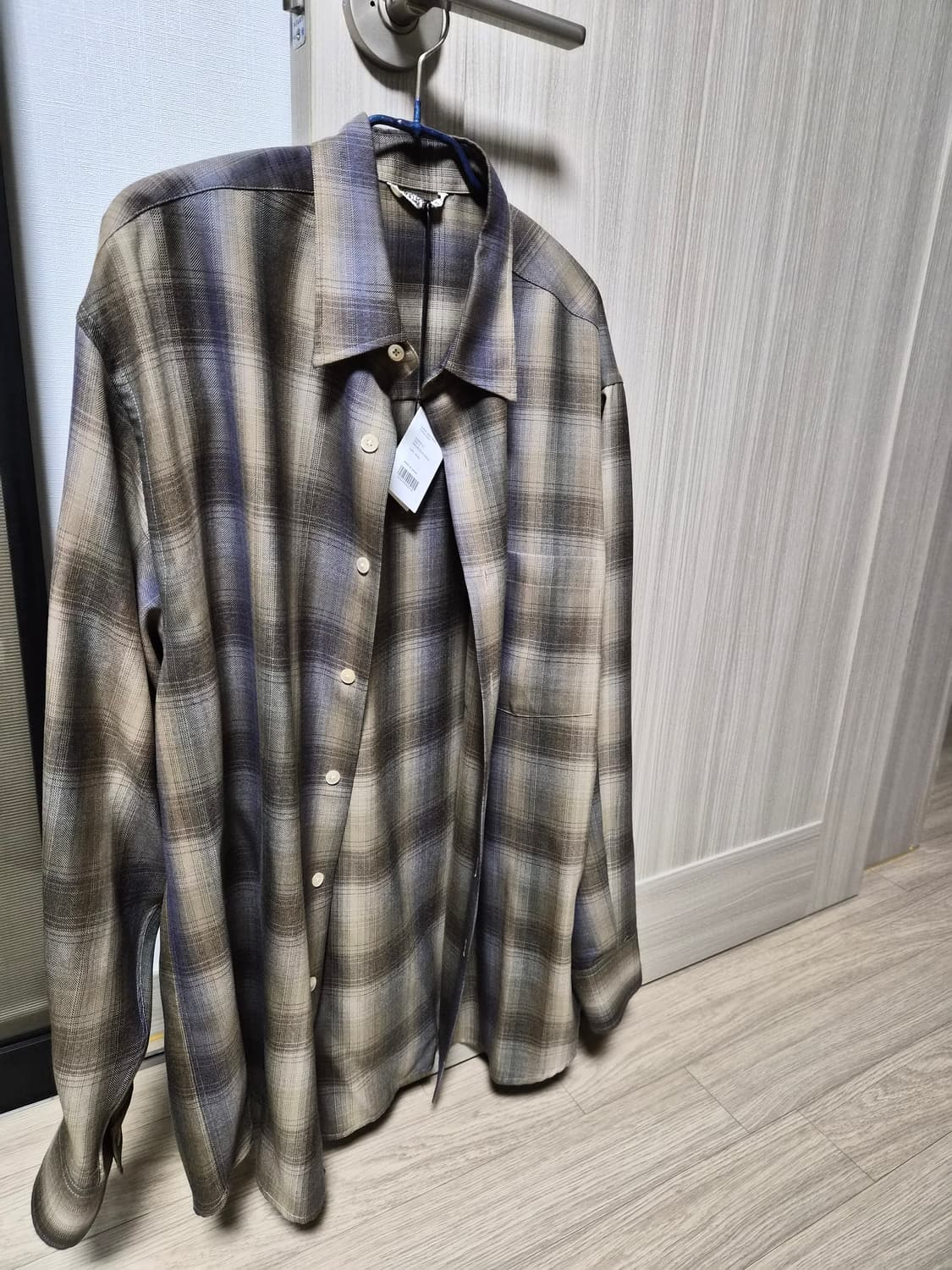 오라리 슈퍼 라이트 울 셔츠 브라운 4 사이즈 상품이미지2