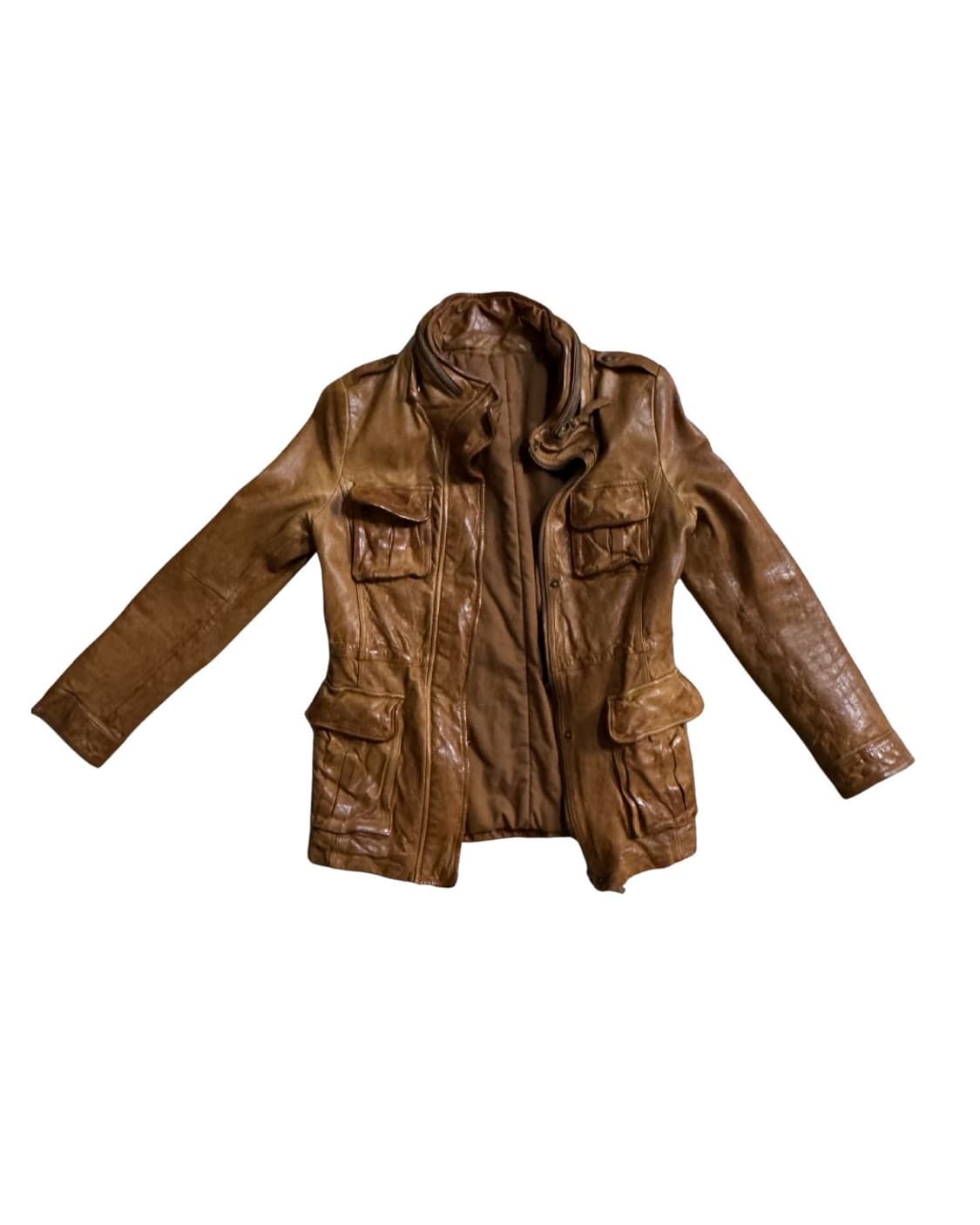 light brown leather jacket 상품이미지1