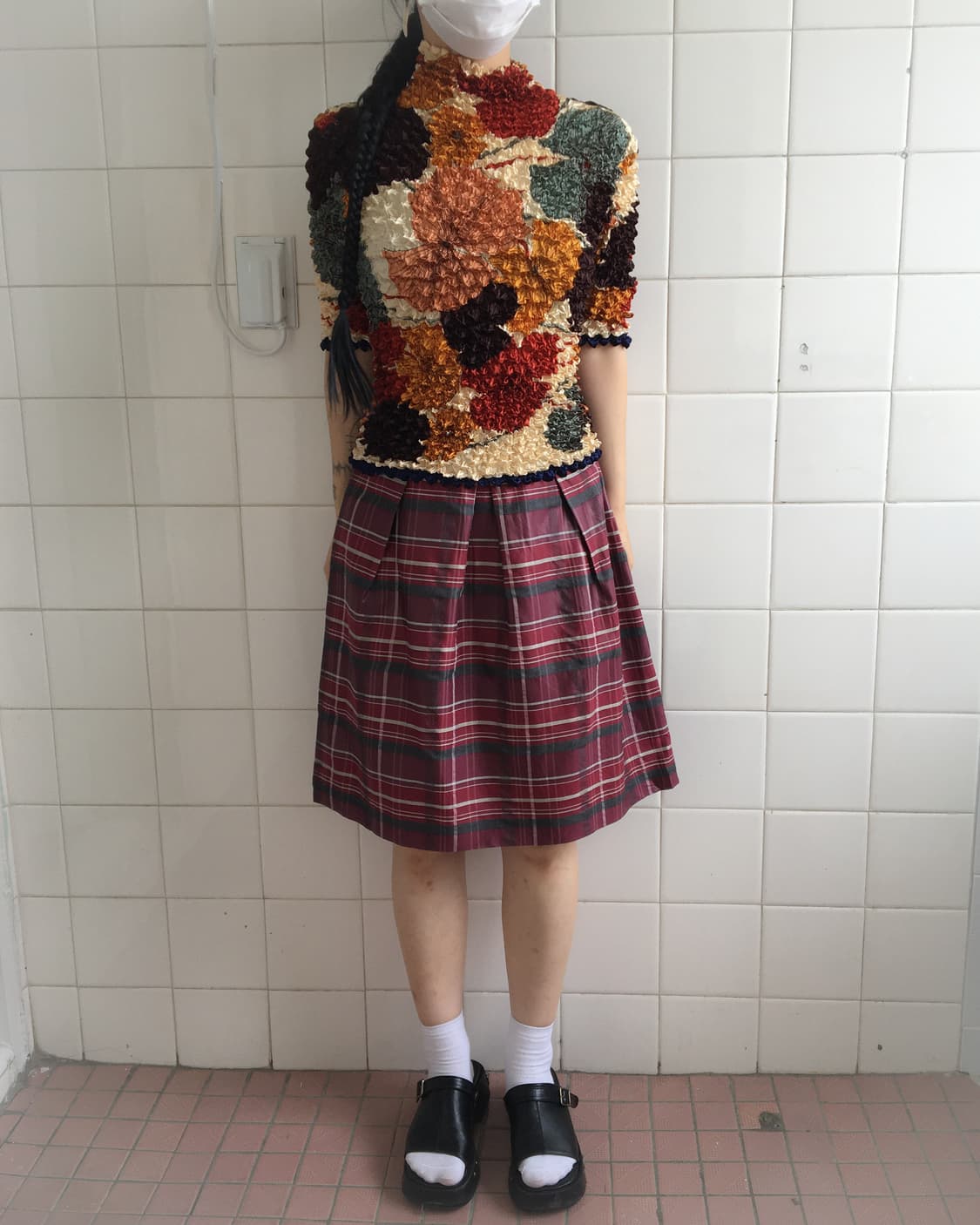 Pleats popcorn top 상품이미지1