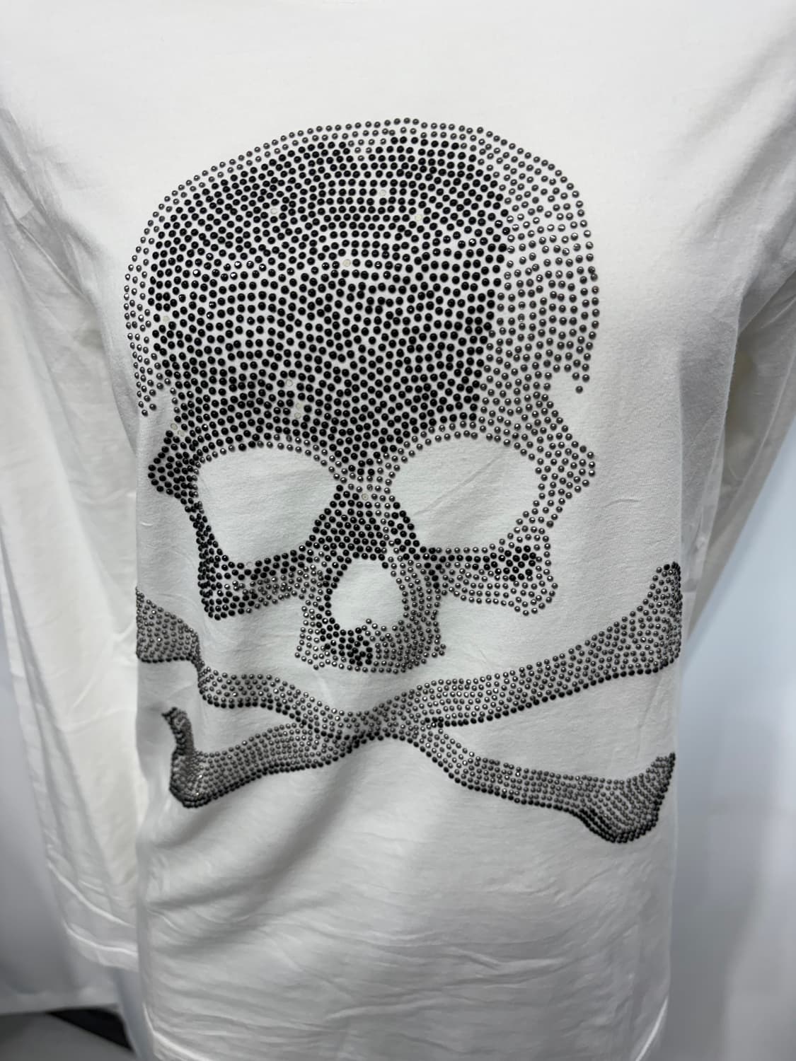 🎸화이트 스컬 비즈 디테일 롱슬리브🎸 상품이미지6