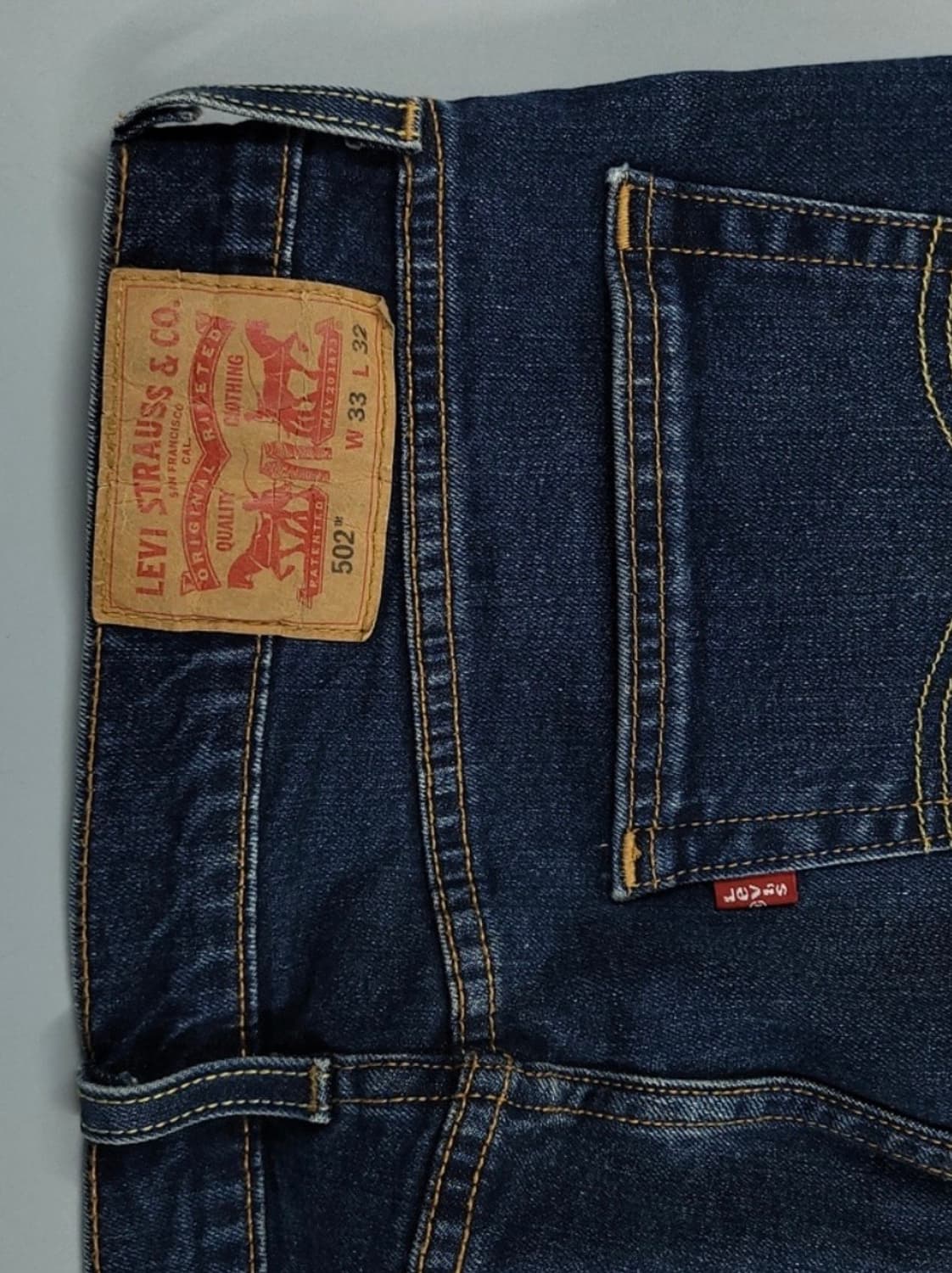 리바이스 502 진청원싱 인디고 워터리스 청바지 데님팬츠 33 상품이미지2
