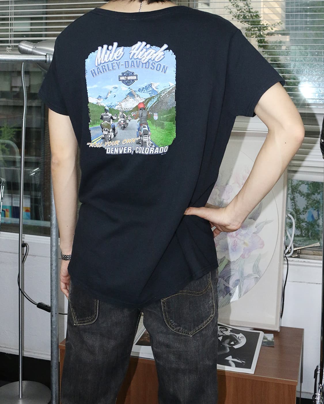 할리 데이비슨 그래픽 블랙 티셔츠  상품이미지3