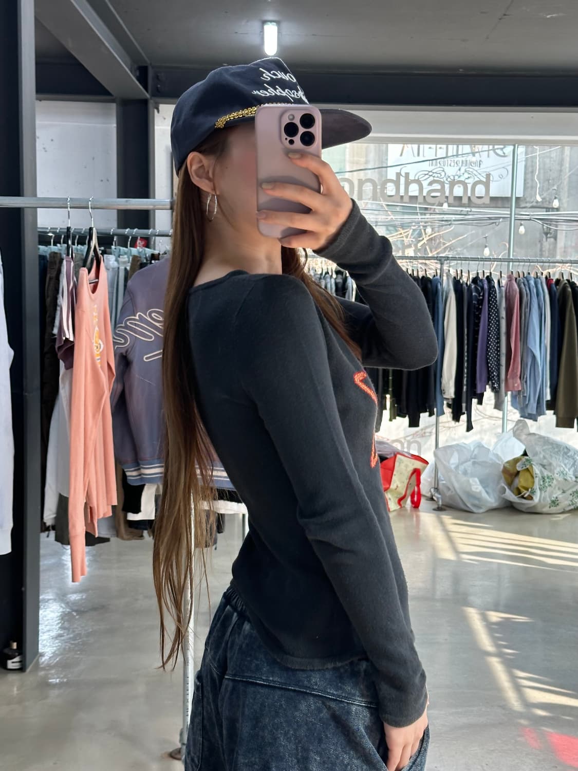 히스테릭글래머 스타 네온글리터 스펠아웃 니트 롱슬리브 상품이미지3