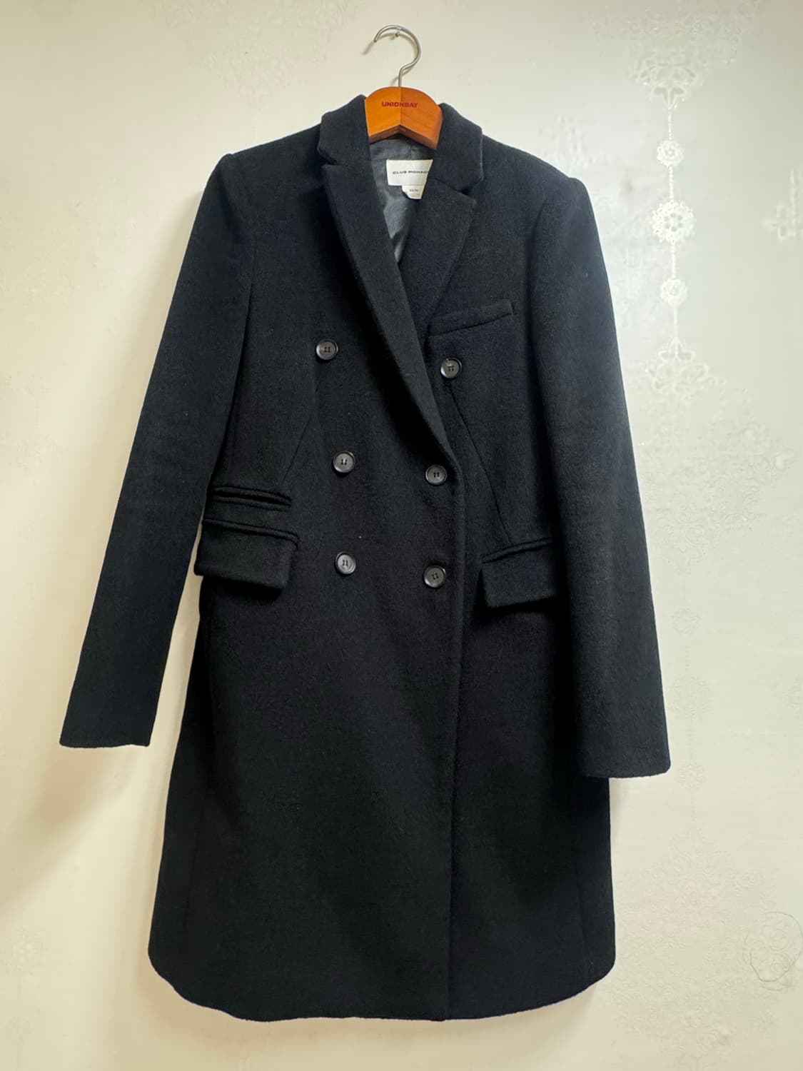클럽모나코 블랙 더블 코트 XS  상품이미지2