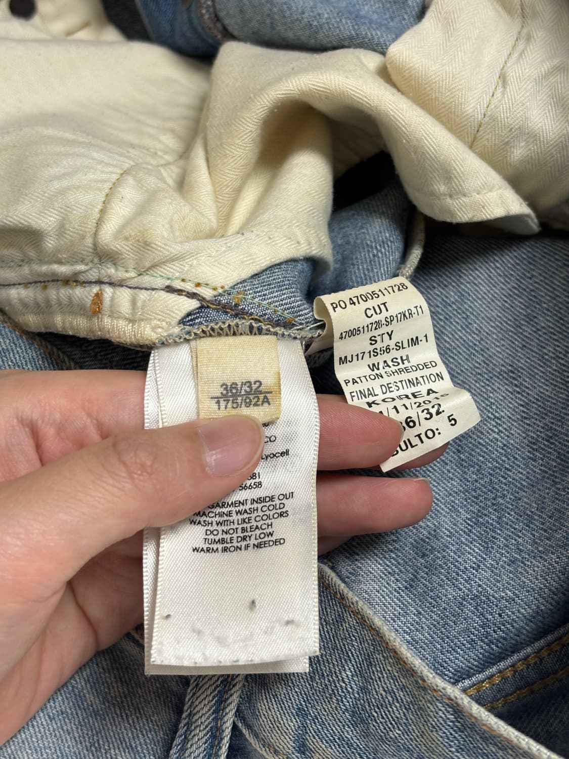 랄프로렌 데님앤서플라이 슬림라이트웨이트 청바지 36/32 상품이미지7