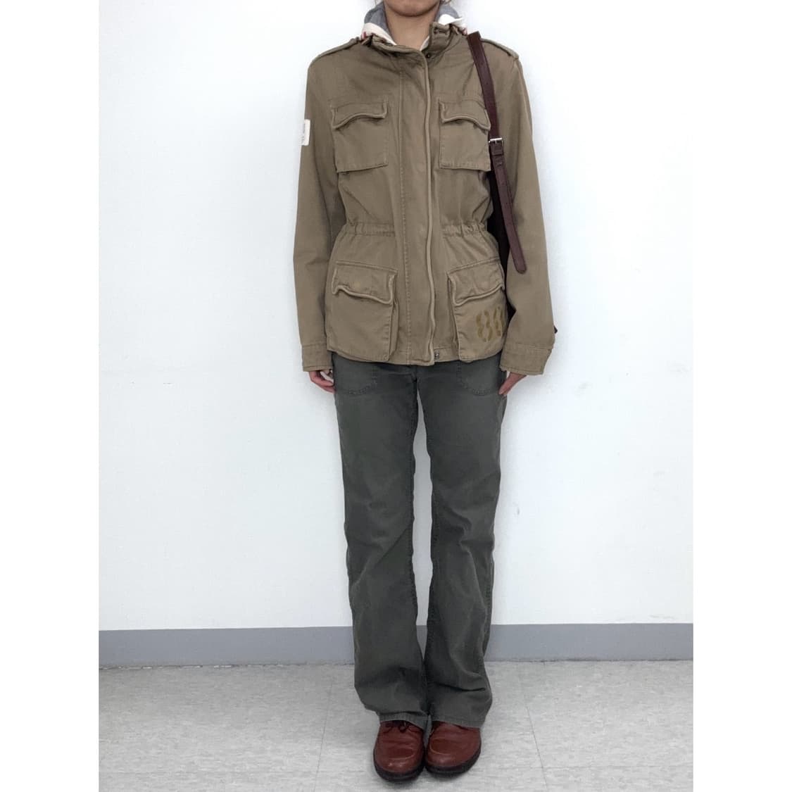 빈티지 카키 코튼 팬츠 상품이미지3
