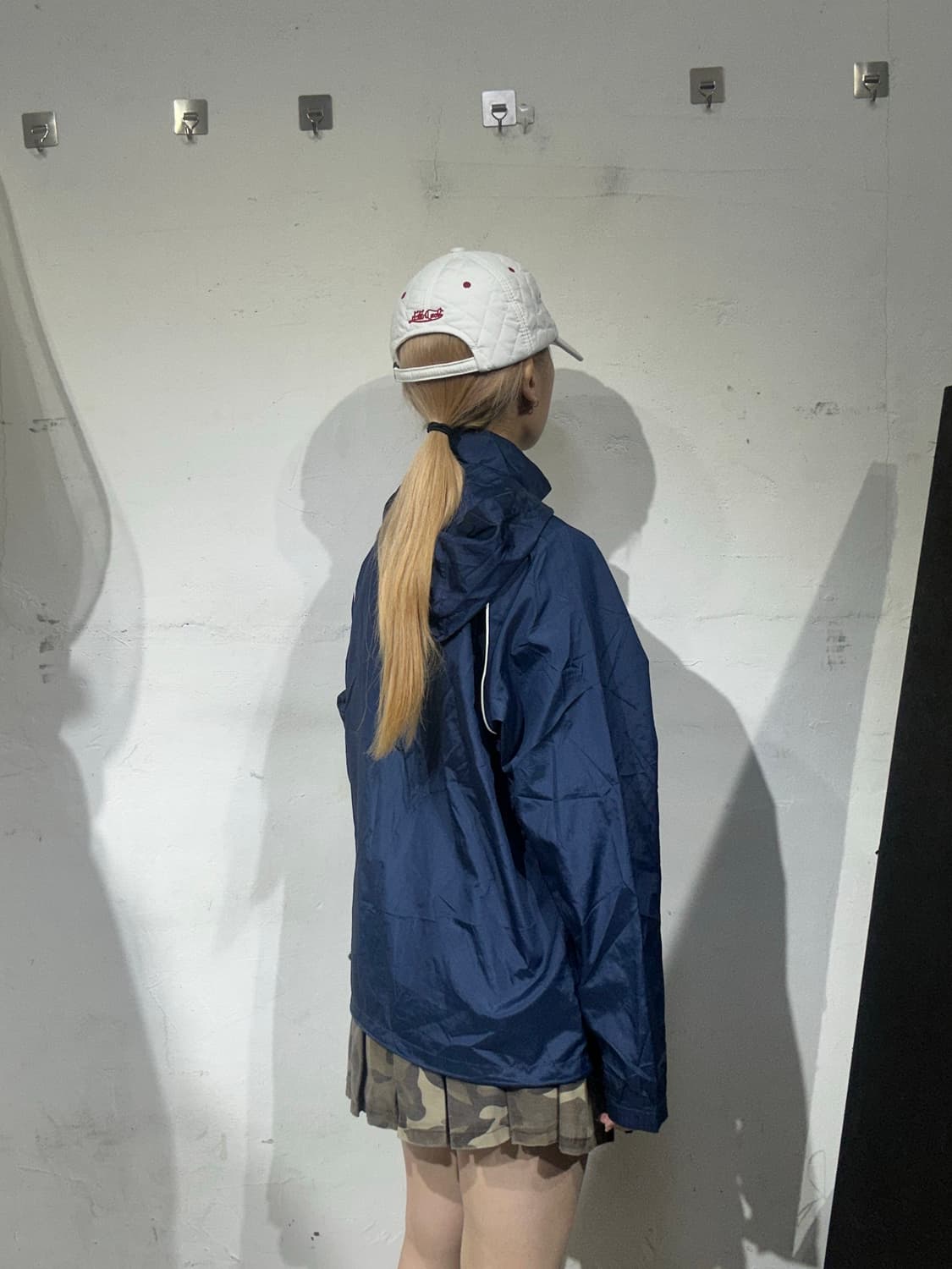 나이키 00s 네이비 오버핏 후드 바람막리 자켓 L 상품이미지3