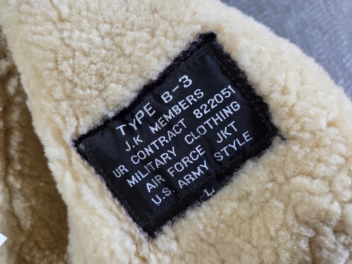 B-3 미공군 플라이트 리얼 레더 무스탕 자켓 상품이미지7