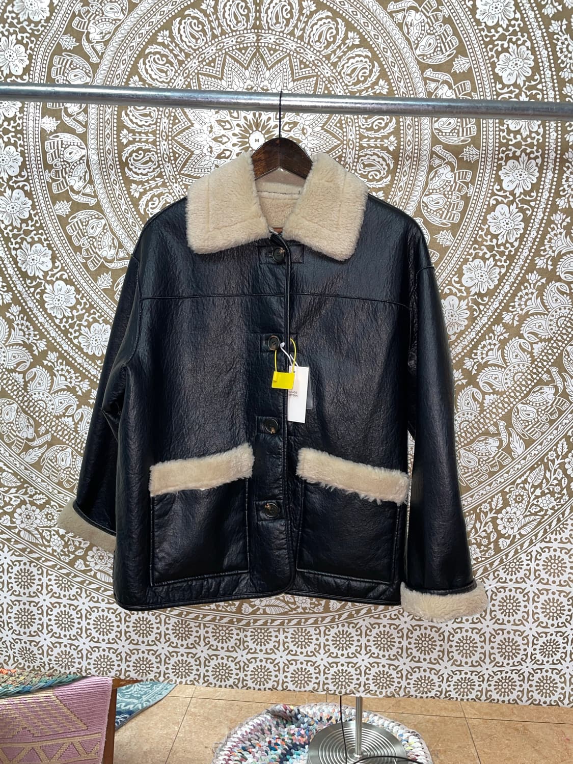 파사드패턴 Facade pattern 양면 리버시블 양털 무스탕 자켓 상품이미지3