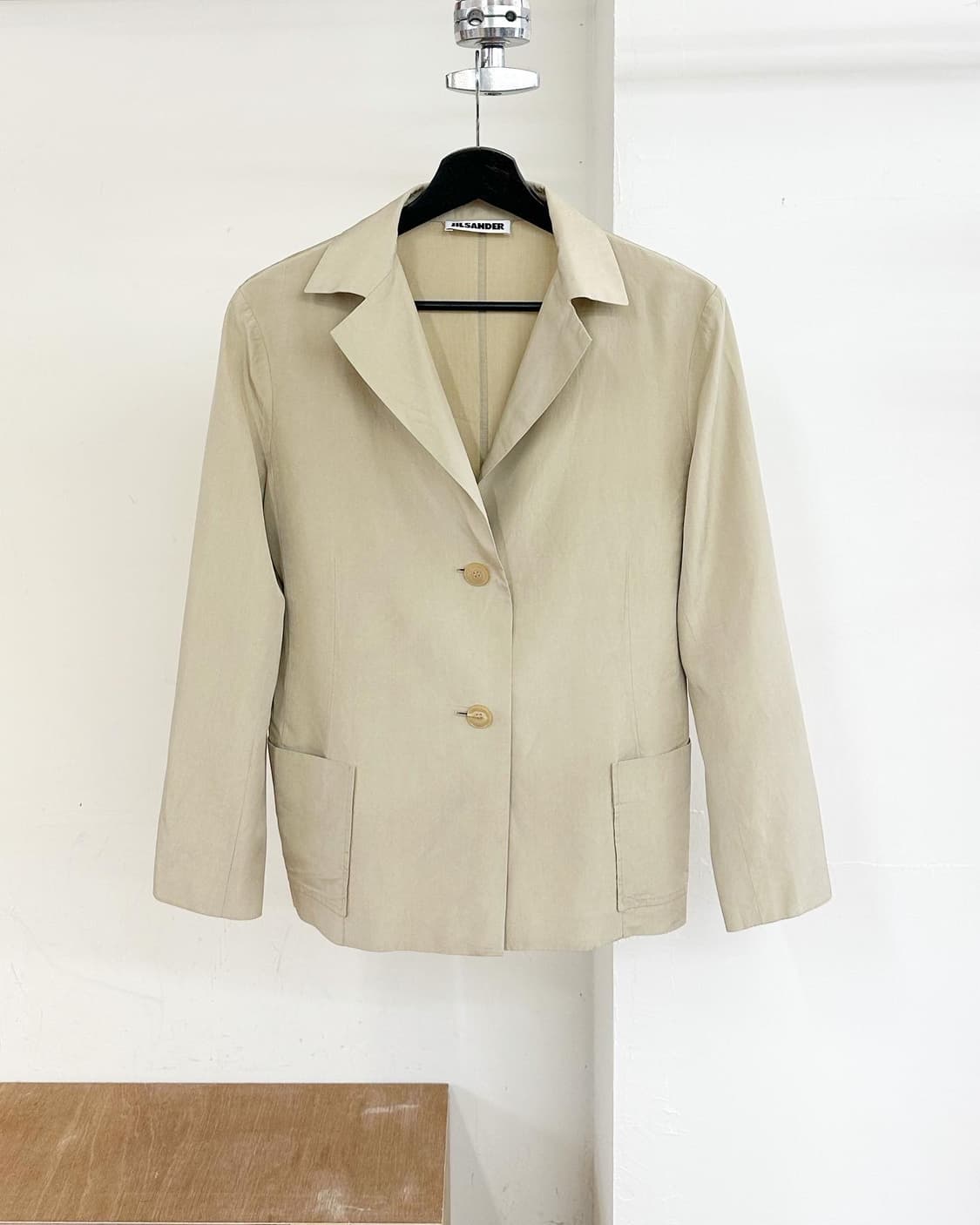 질샌더 베이지 폴리 2b 포켓 자켓  상품이미지1