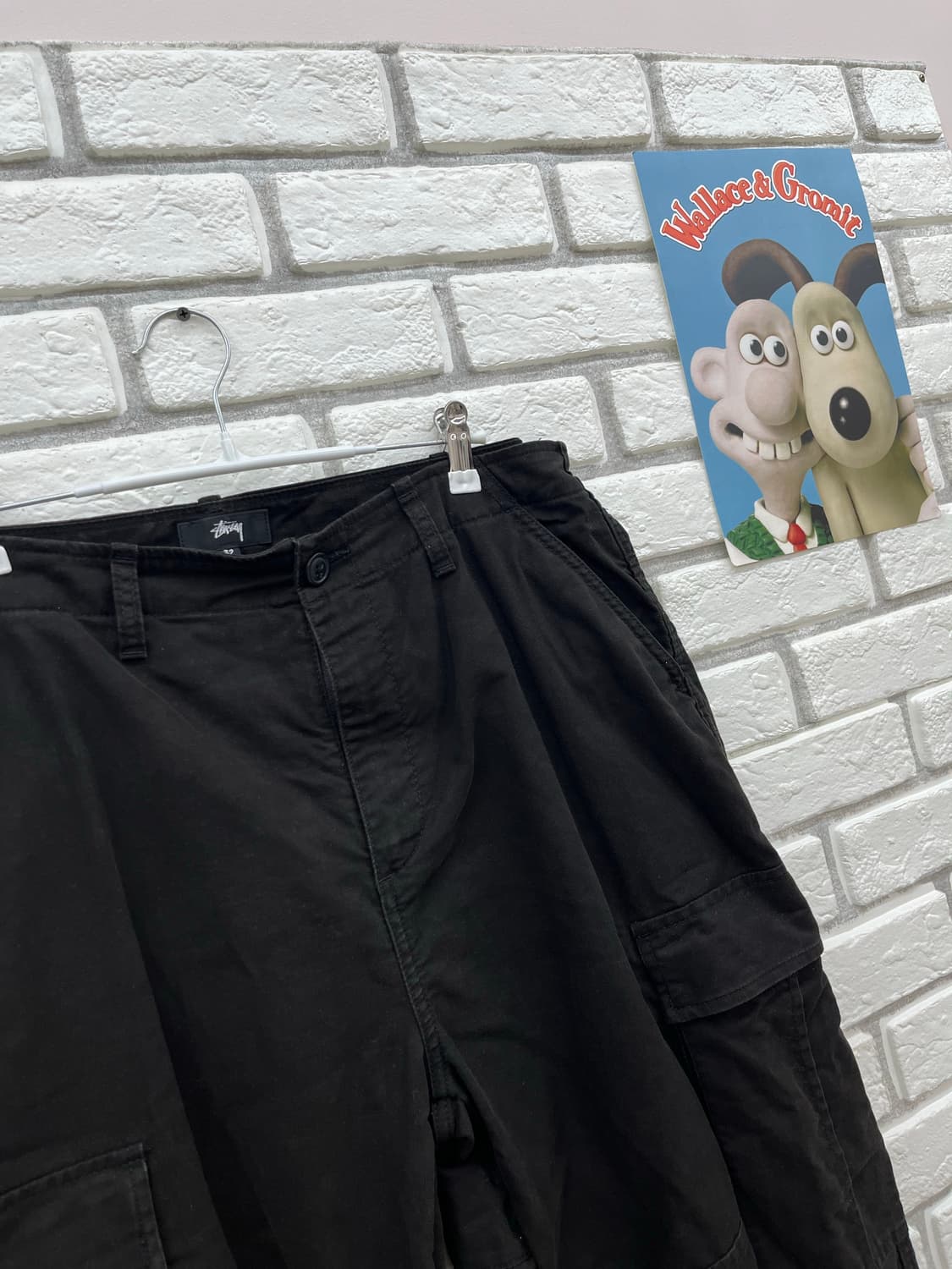 스투시 블랙 카고 바지-32inch 상품이미지3