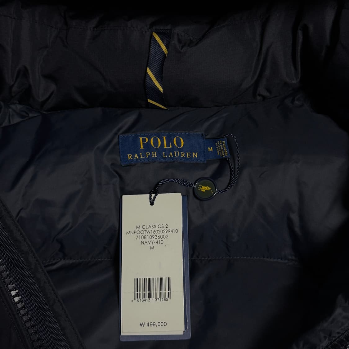 [택달린 새상품] 폴로 고햄 다운 패딩 다크 네이비 상품이미지2