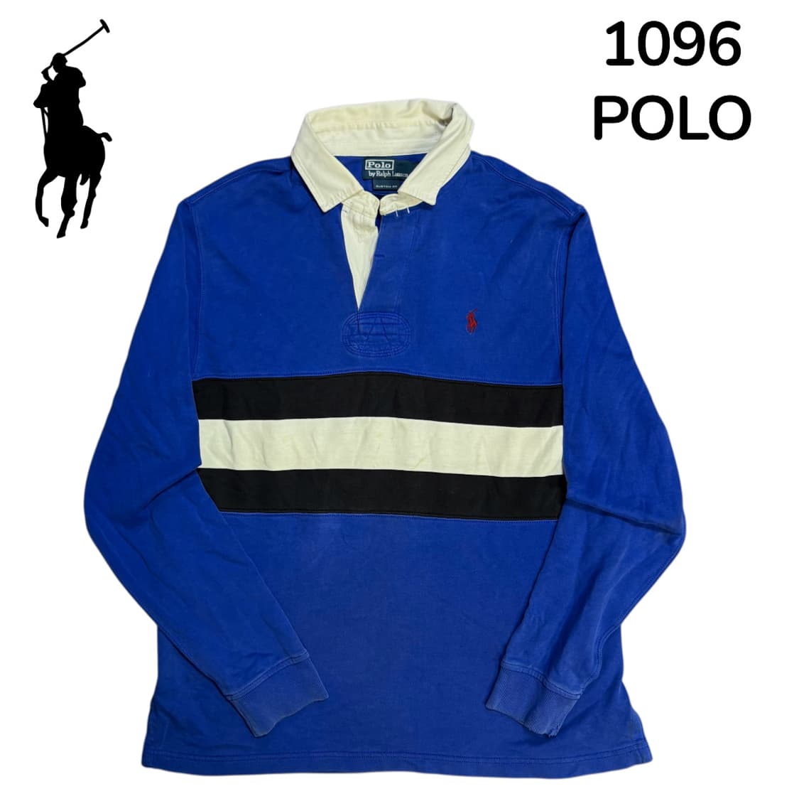 폴로 랄프로렌 레드포니 화이트 카라 럭비티 L 상품이미지2