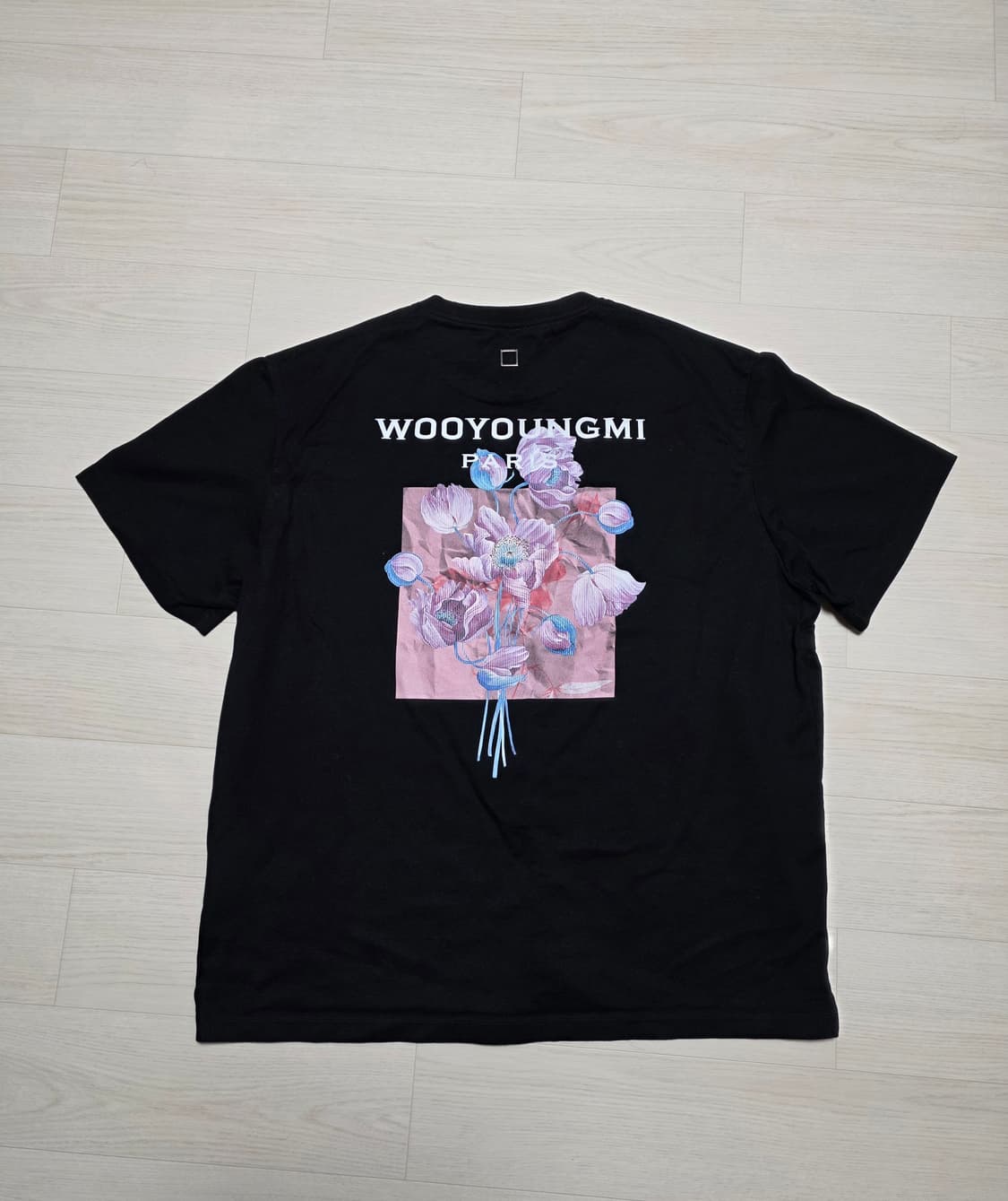 24ss 우영미 3D 코랄 플라워 반팔티 블랙 상품이미지1
