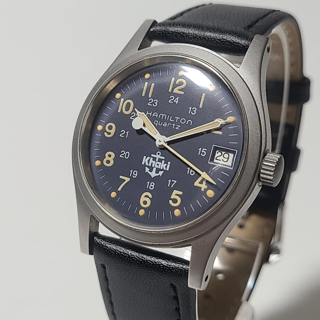 해밀턴 9797 카키필드 쿼츠 청판 빈티지 시계 상품이미지4