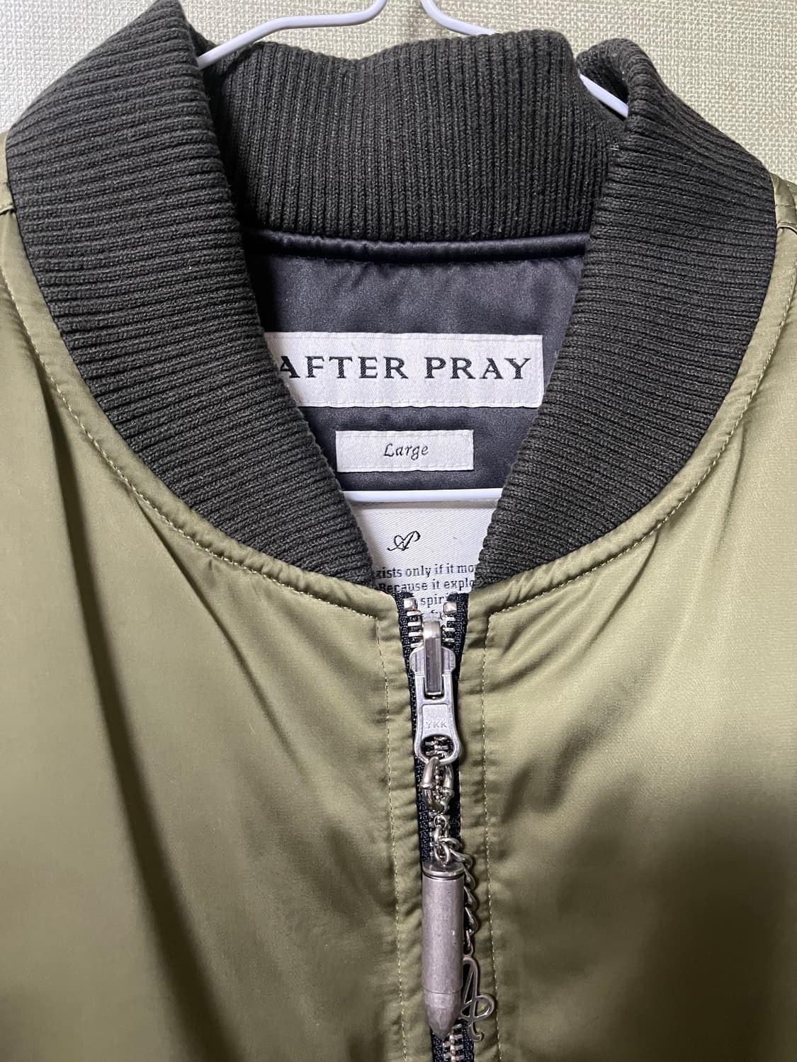 애프터프레이 리버시블 봄버 ma-1 카키 상품이미지5