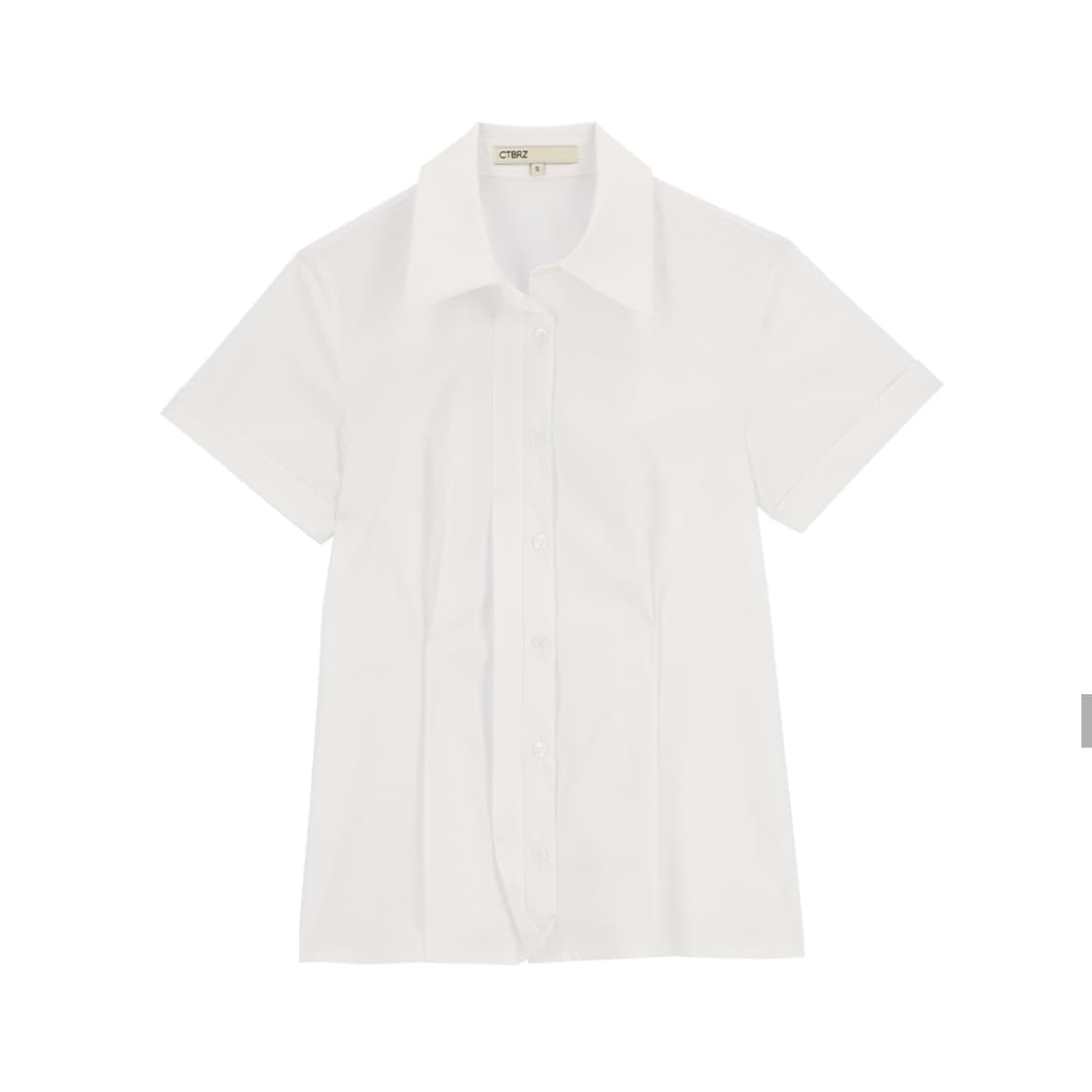 시티브리즈 링클 프리 카라 반팔 라인 셔츠 white S 상품이미지2