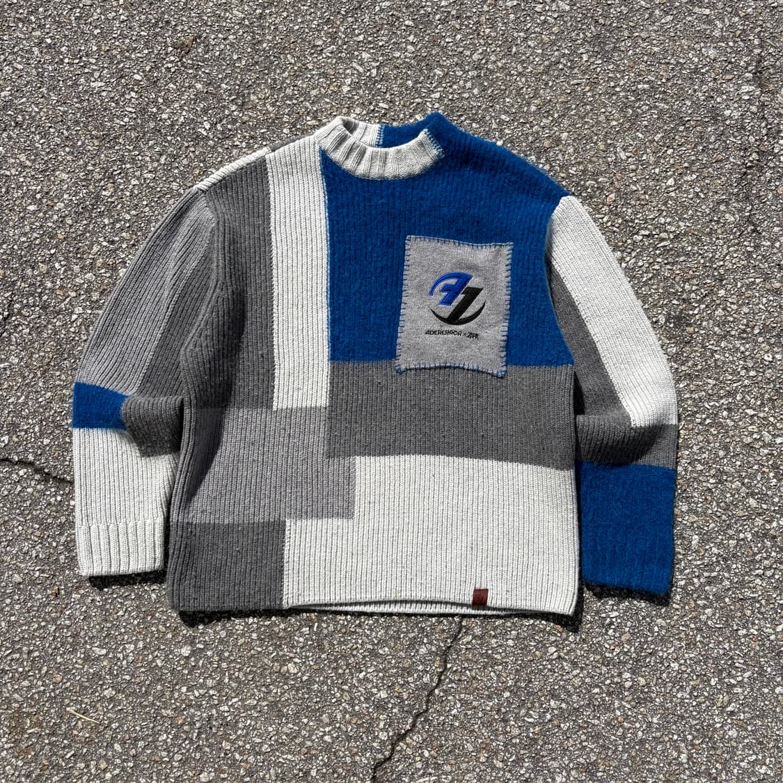 Ader Error x Zara 패치워크 오버 사이즈 니트 상품이미지1