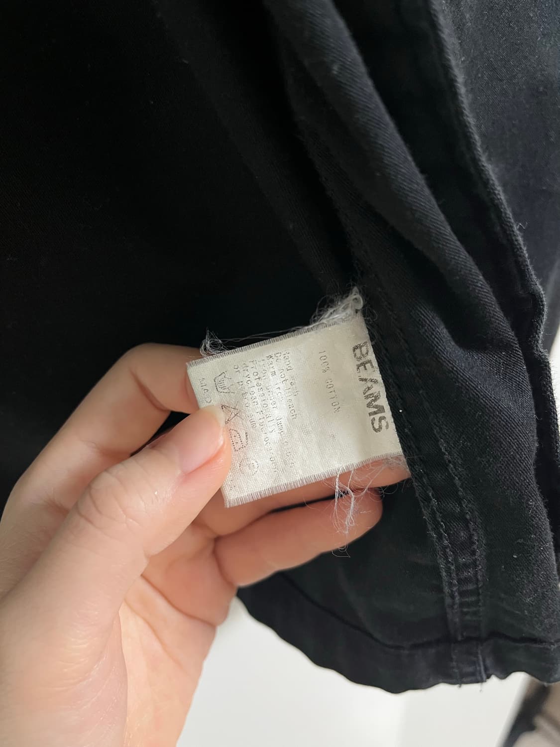 빔즈 하이넥 코튼 자켓 블랙 상품이미지6