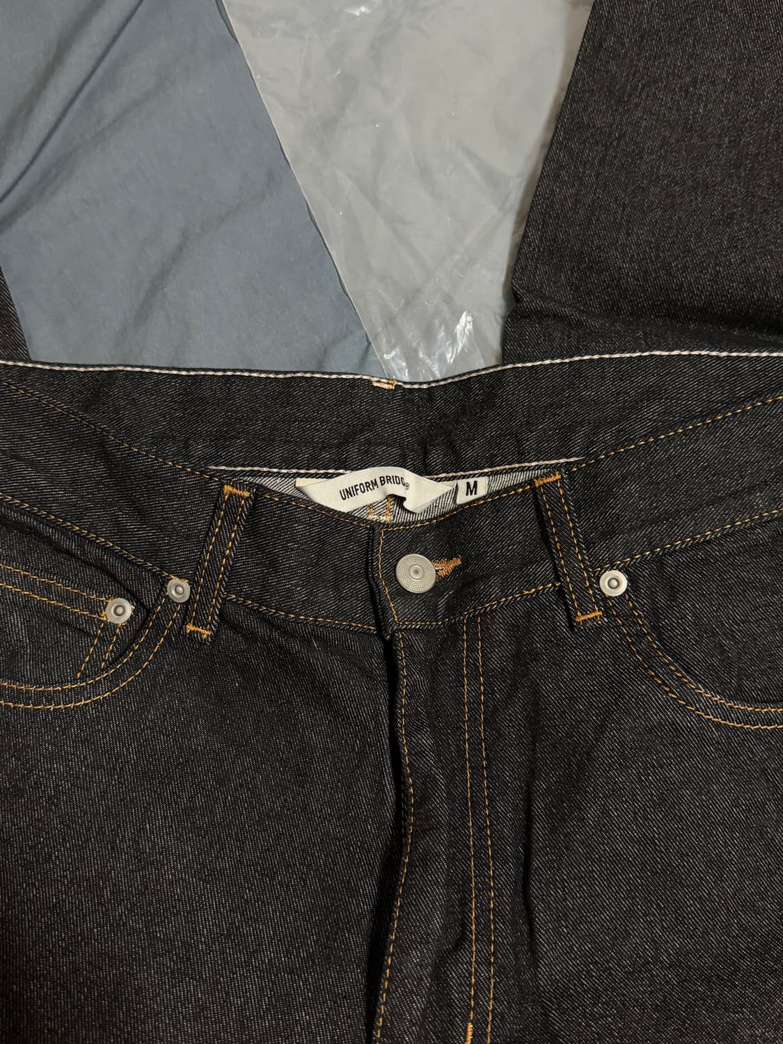M] 유니폼브릿지 컴포트 데님팬츠 블랙 원 워시 상품이미지9